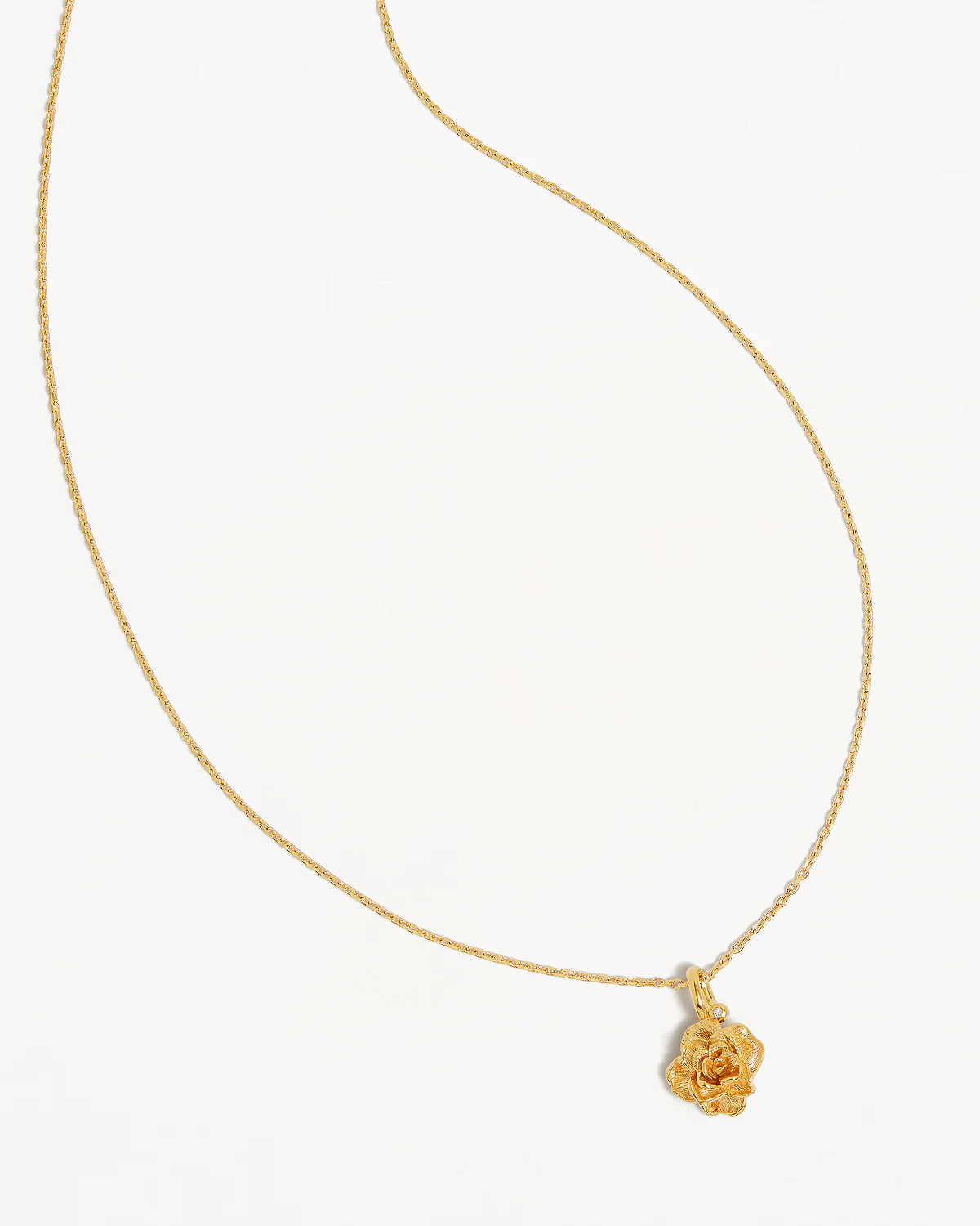 18k Gold Vermeil Rose June Birth Flower Necklace - Image 4