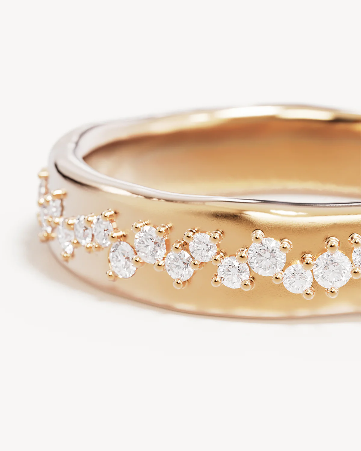 18k Gold Vermeil Scattered Light Ring
