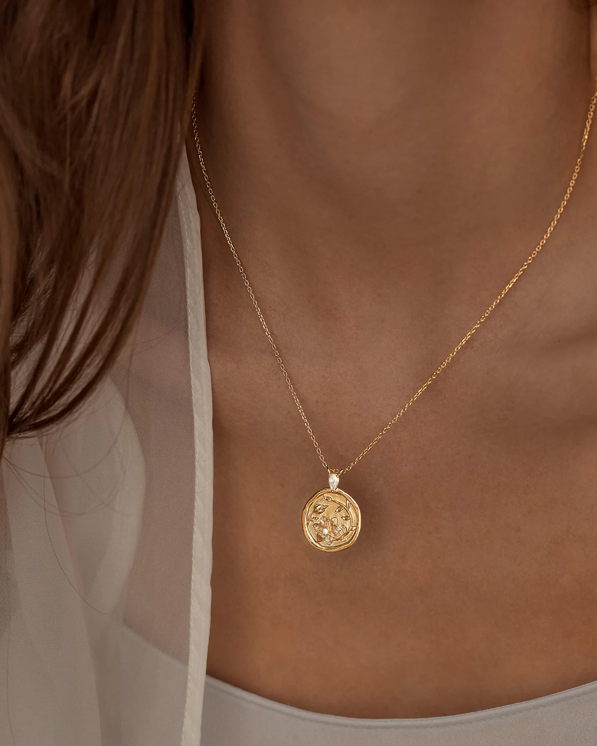 18k Gold Vermeil Serene Lotus Necklace - Image 6