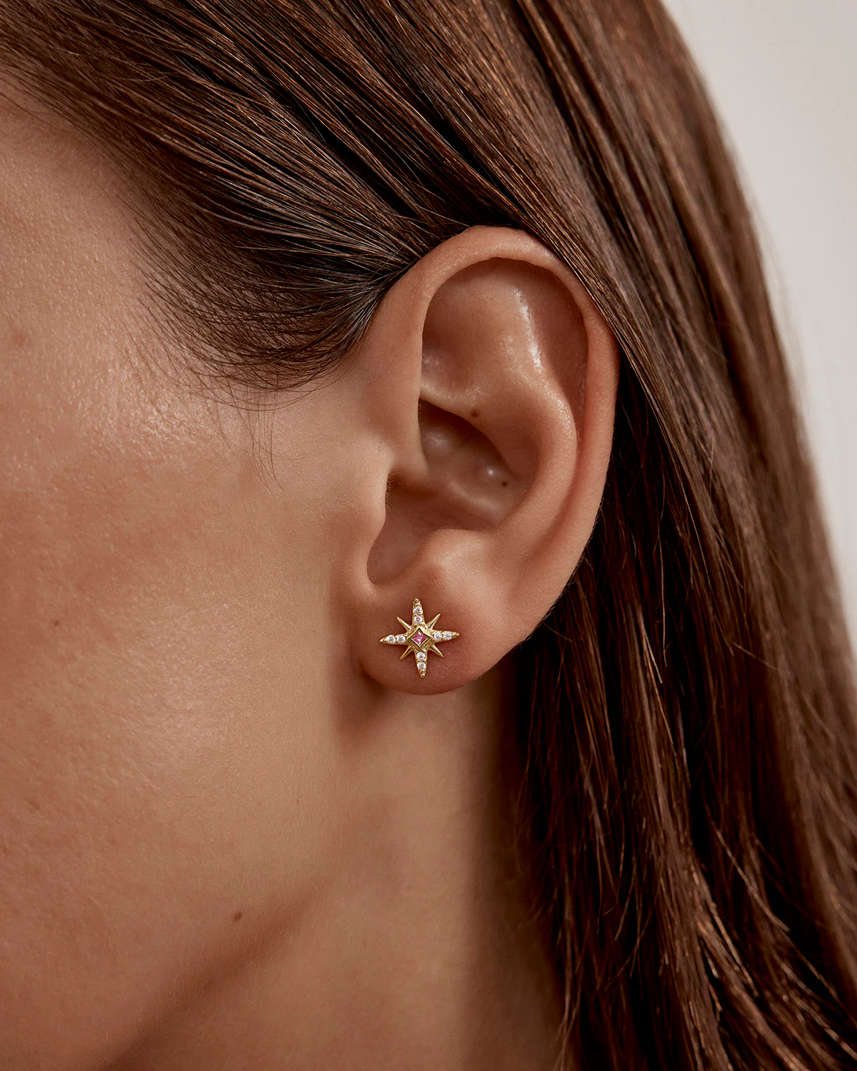 18k Gold Vermeil Starry Night Stud Earrings - Image 2