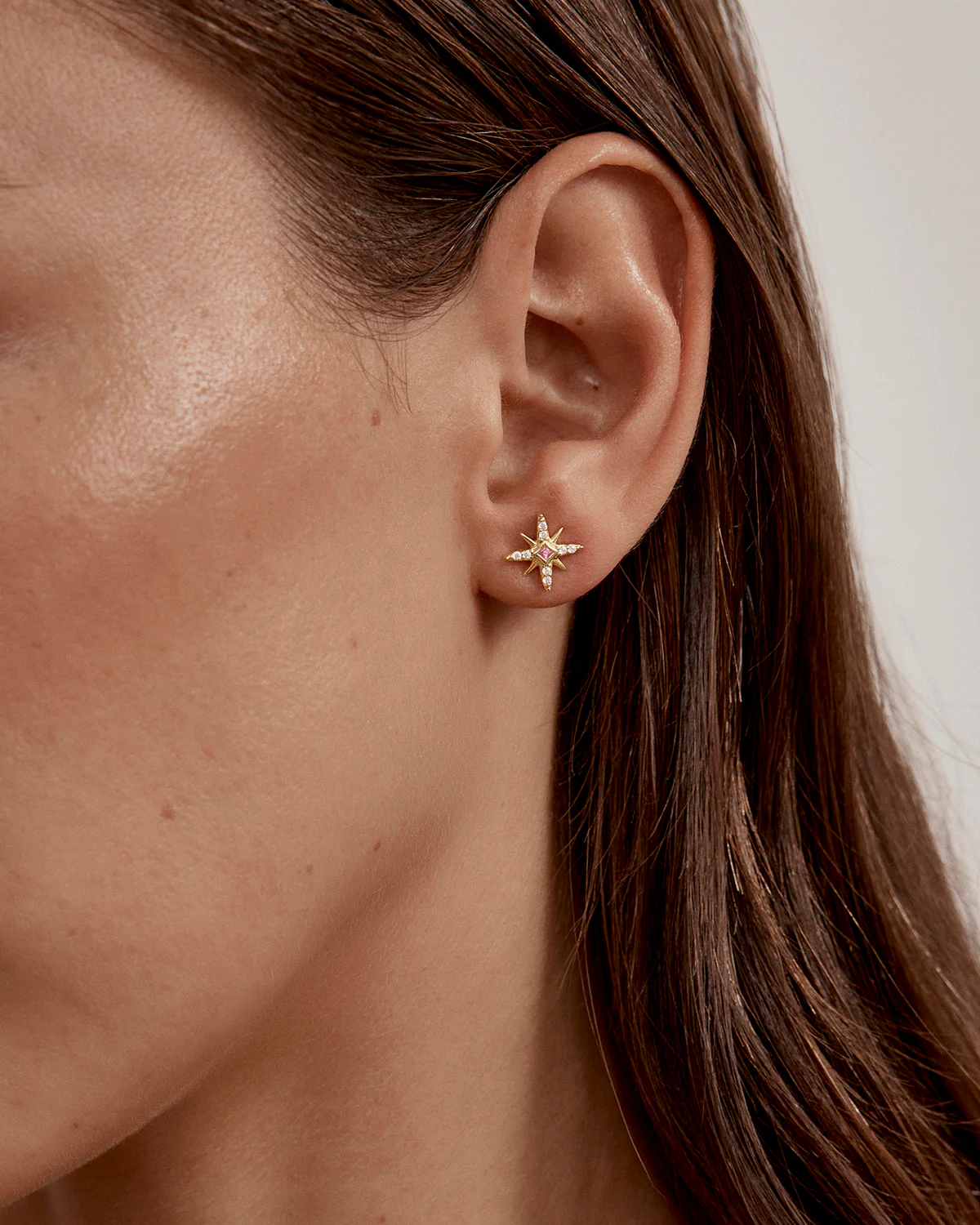 18k Gold Vermeil Starry Night Stud Earrings - Image 3