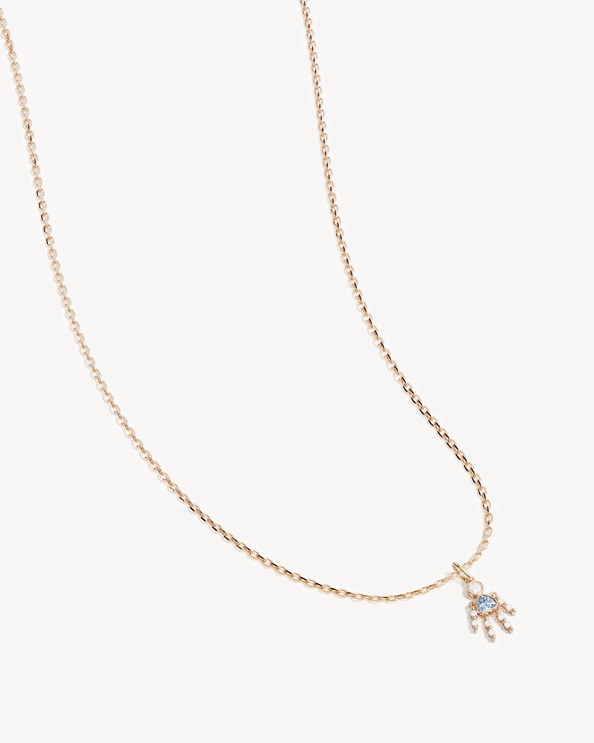 18k Gold Vermeil Tiny Dancer Necklace - Aquamarine