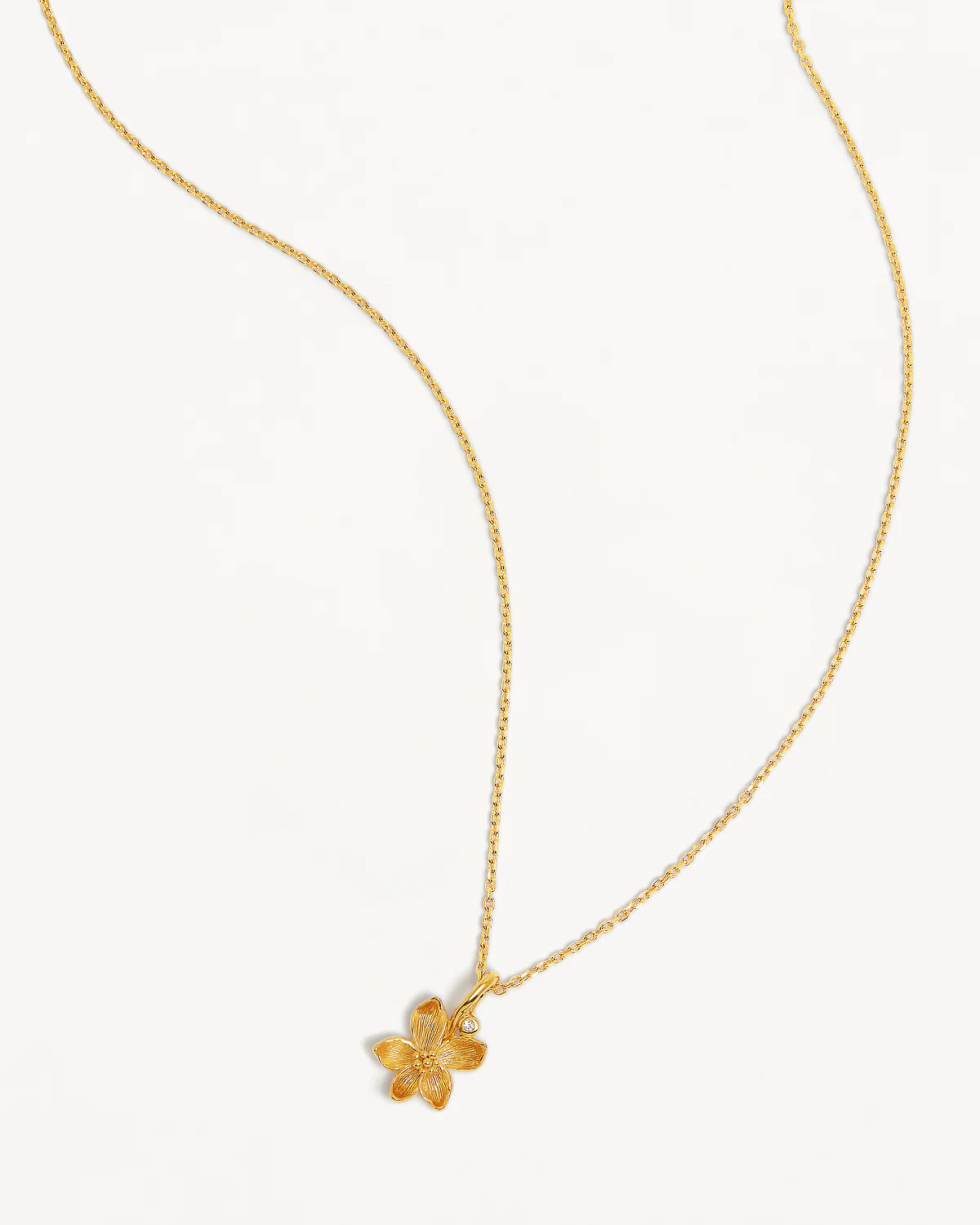 18k Gold Vermeil Violet February Birth Flower Necklace - Image 4