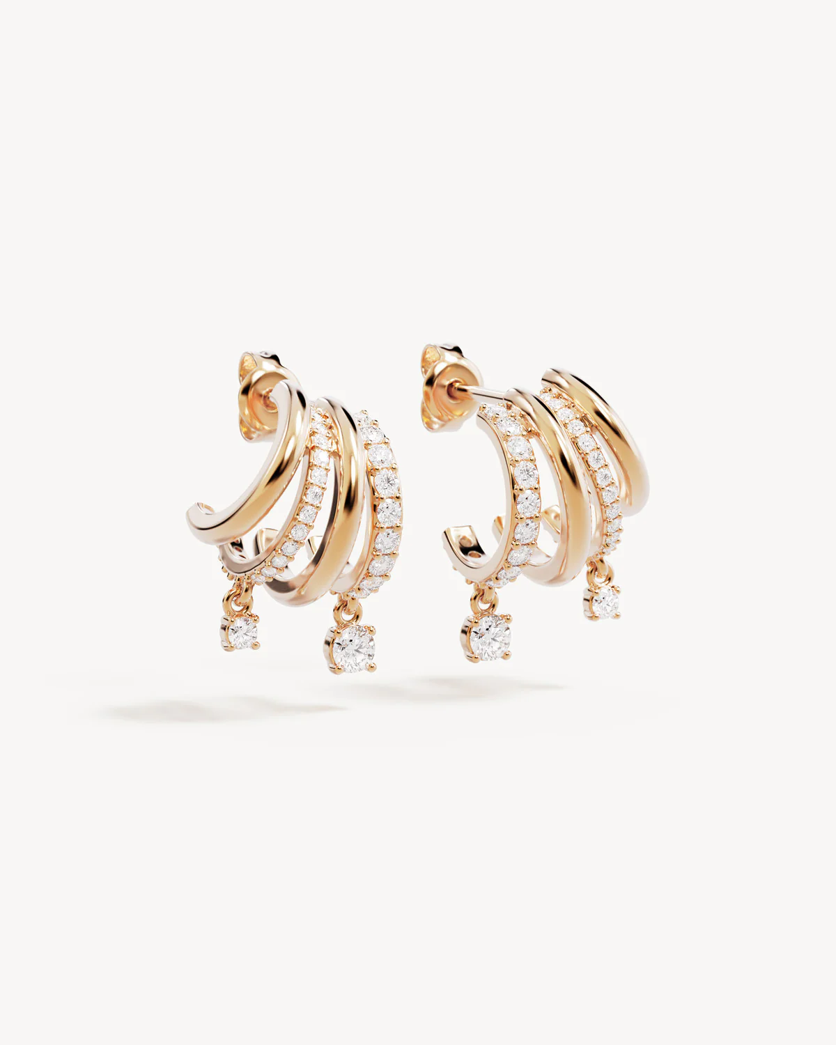 18k Gold Plated With Every Breath Illusion Hoops
