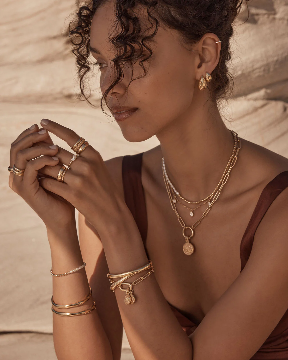 18k Gold Vermeil With Love Annex Link Bracelet - Image 5