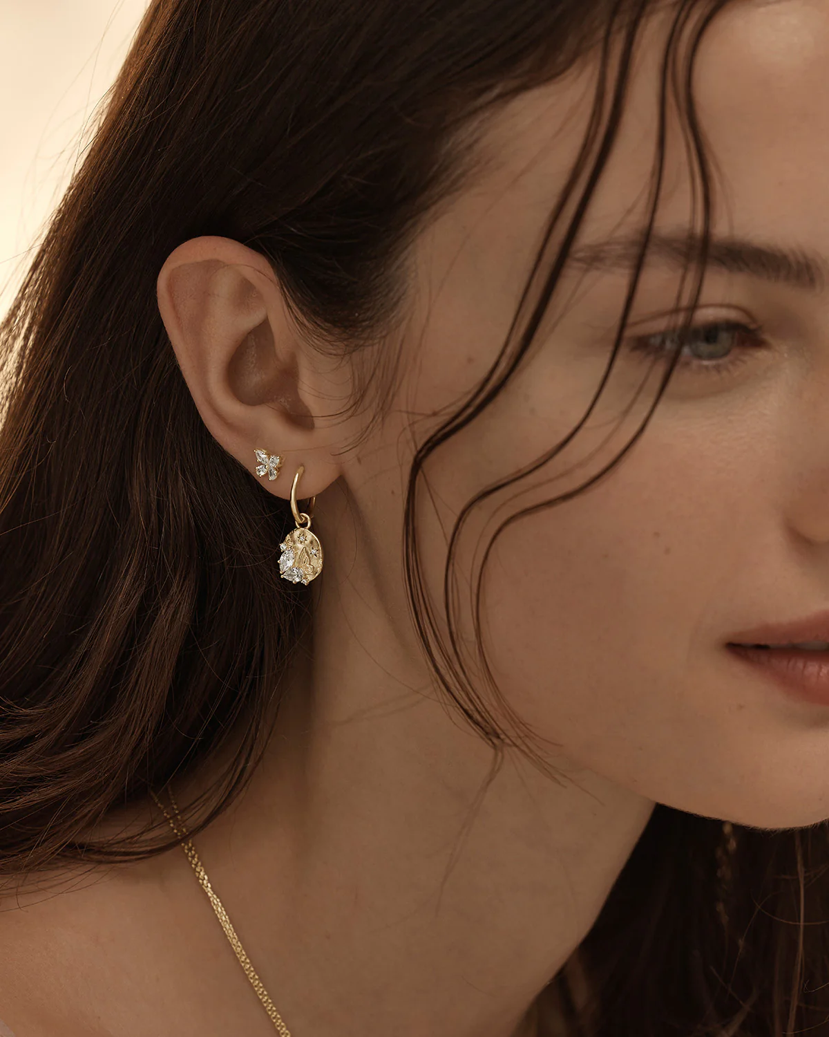 18k Gold Vermeil With Wings I Fly Hoops - Image 5