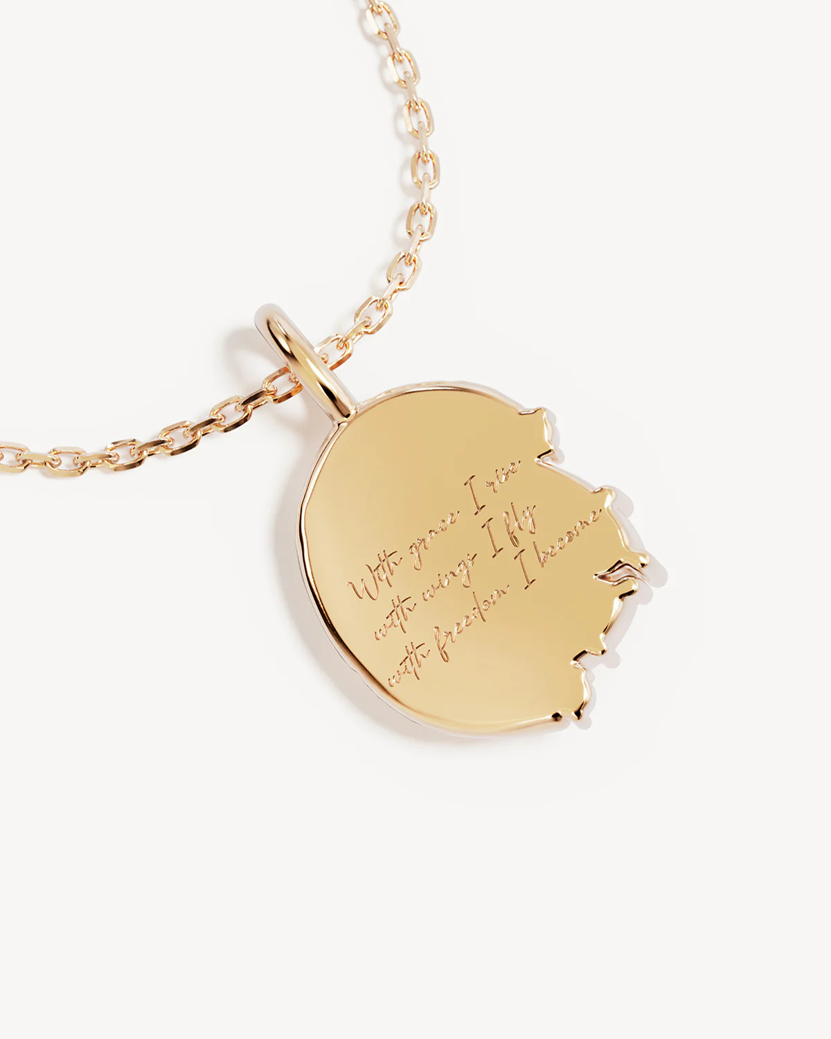 18k Gold Vermeil With Wings I Fly Necklace - Image 4