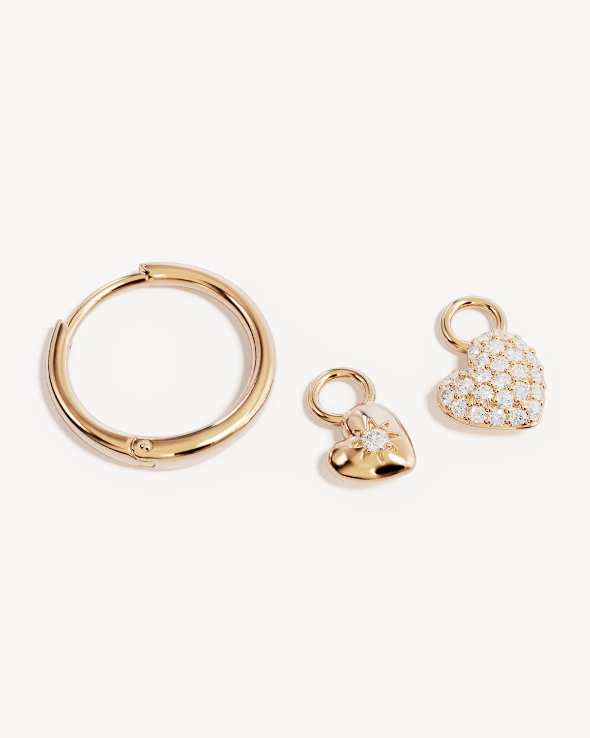18k Gold Vermeil You Have My Heart Hoops - Image 3
