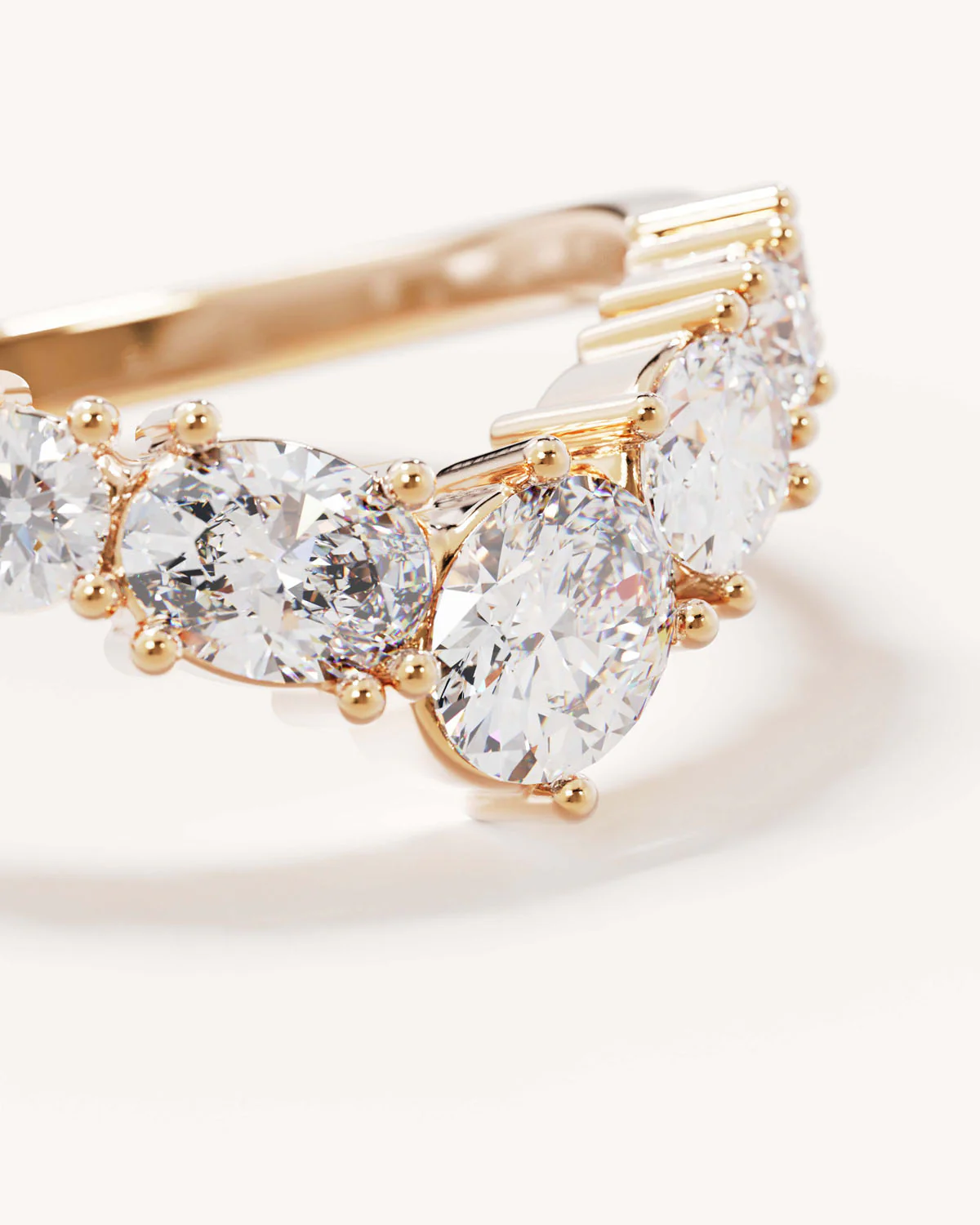18k Solid Gold Love Embraced Diamond Wedding Band - Image 3