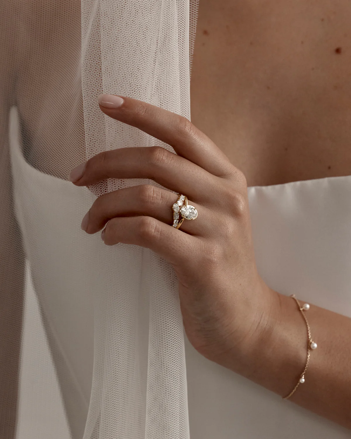 18k Solid Gold Love Embraced Diamond Wedding Band - Image 7