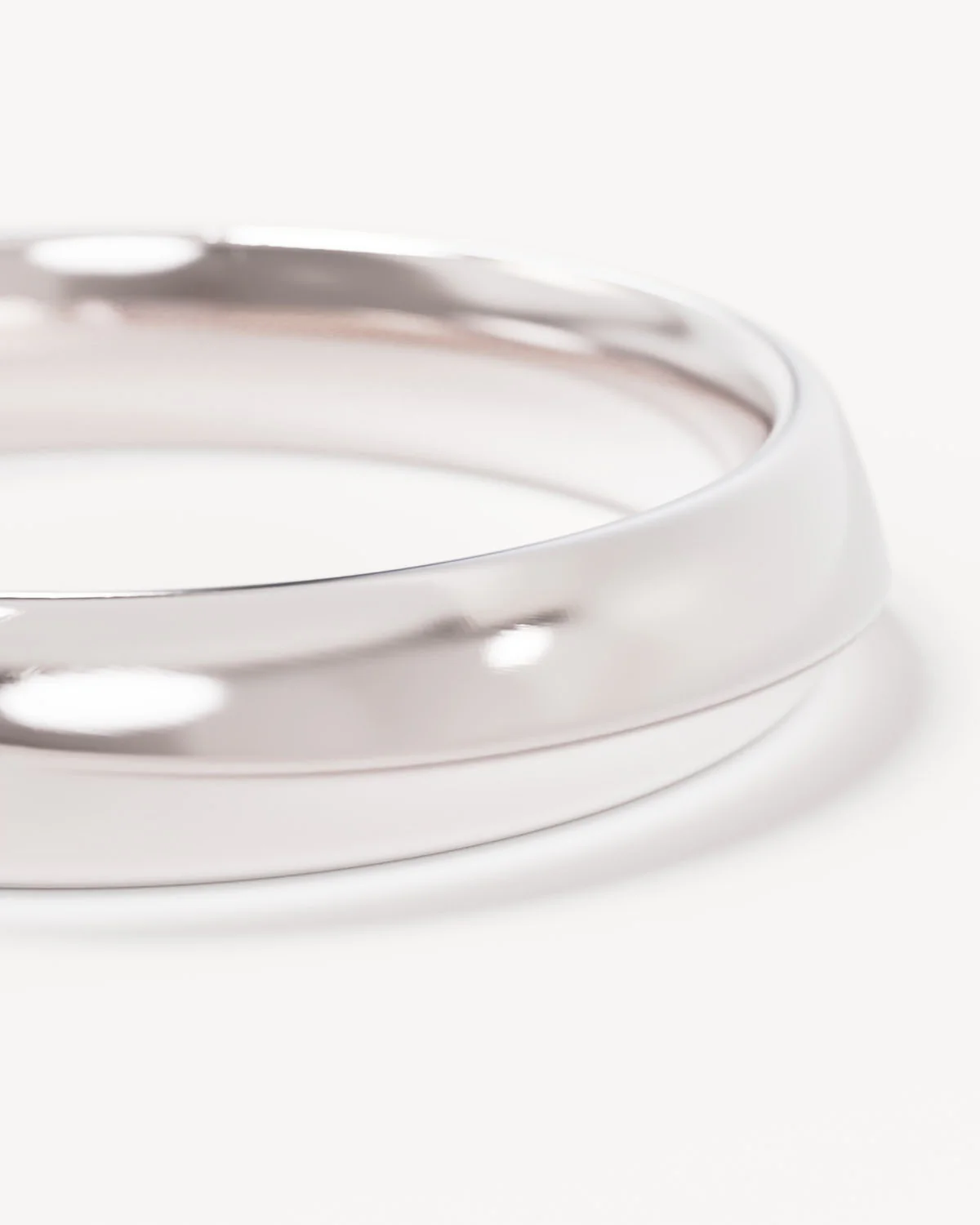 18k Solid White Gold Whispering Sea Wedding Band - Image 3