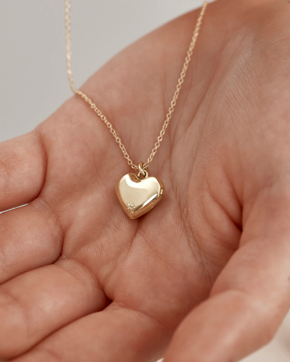 9k Solid Gold Deeply Loved Sapphire Locket Pendant - Image 4