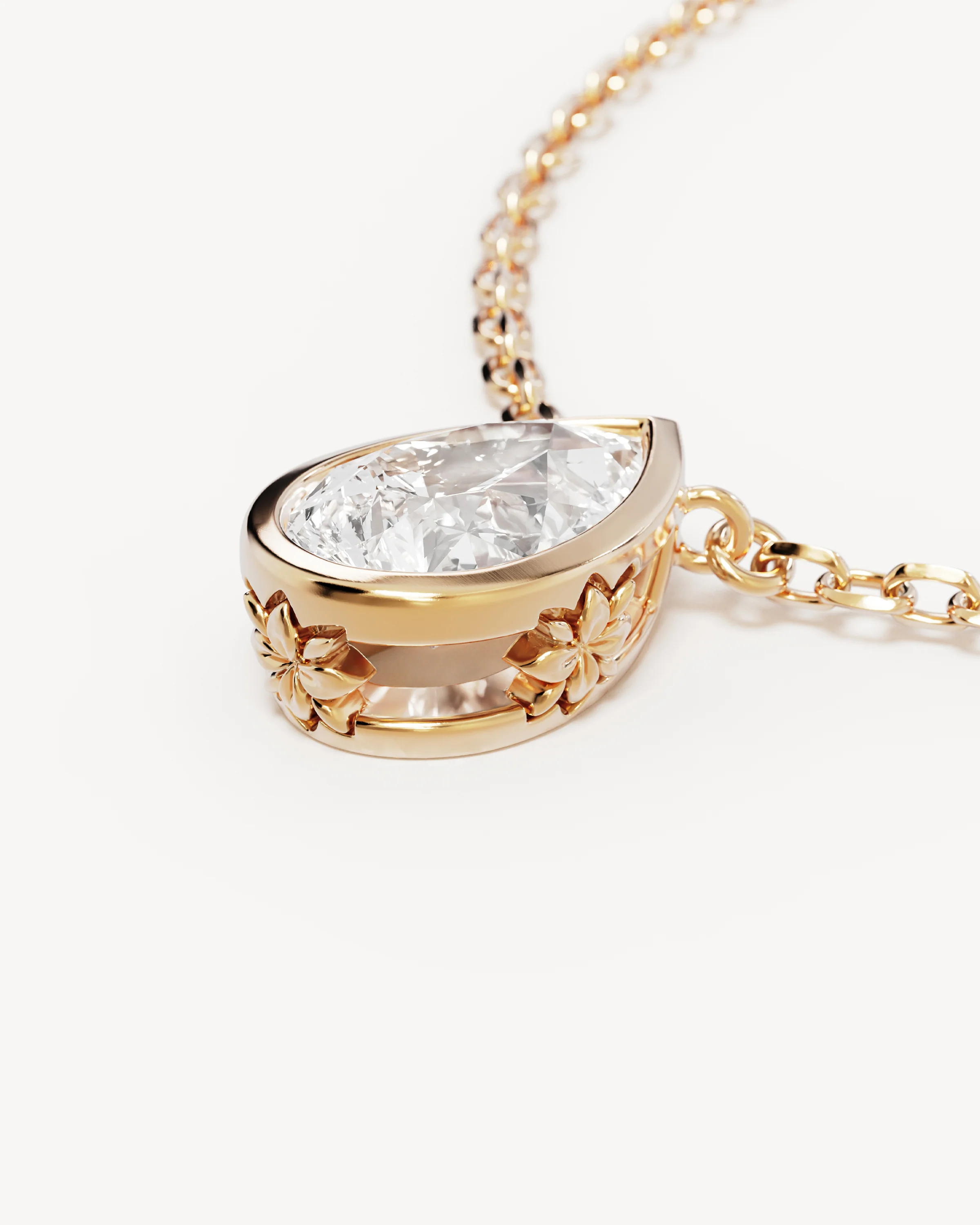 9k Solid Gold Echoes of Her 0.5ct Lab-Grown Diamond Necklace - Image 3