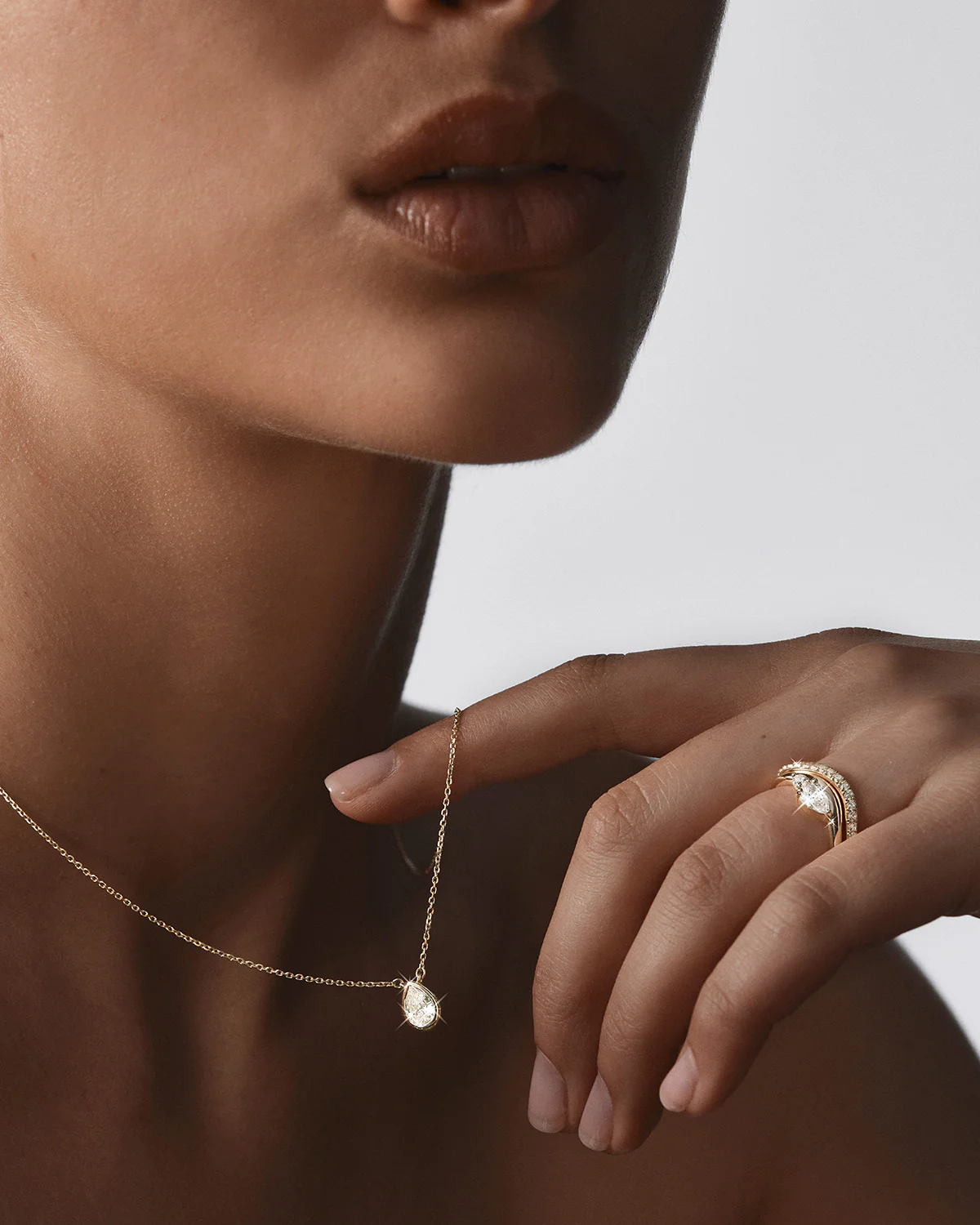 9k Solid Gold Echoes of Her 0.5ct Lab-Grown Diamond Necklace - Image 5