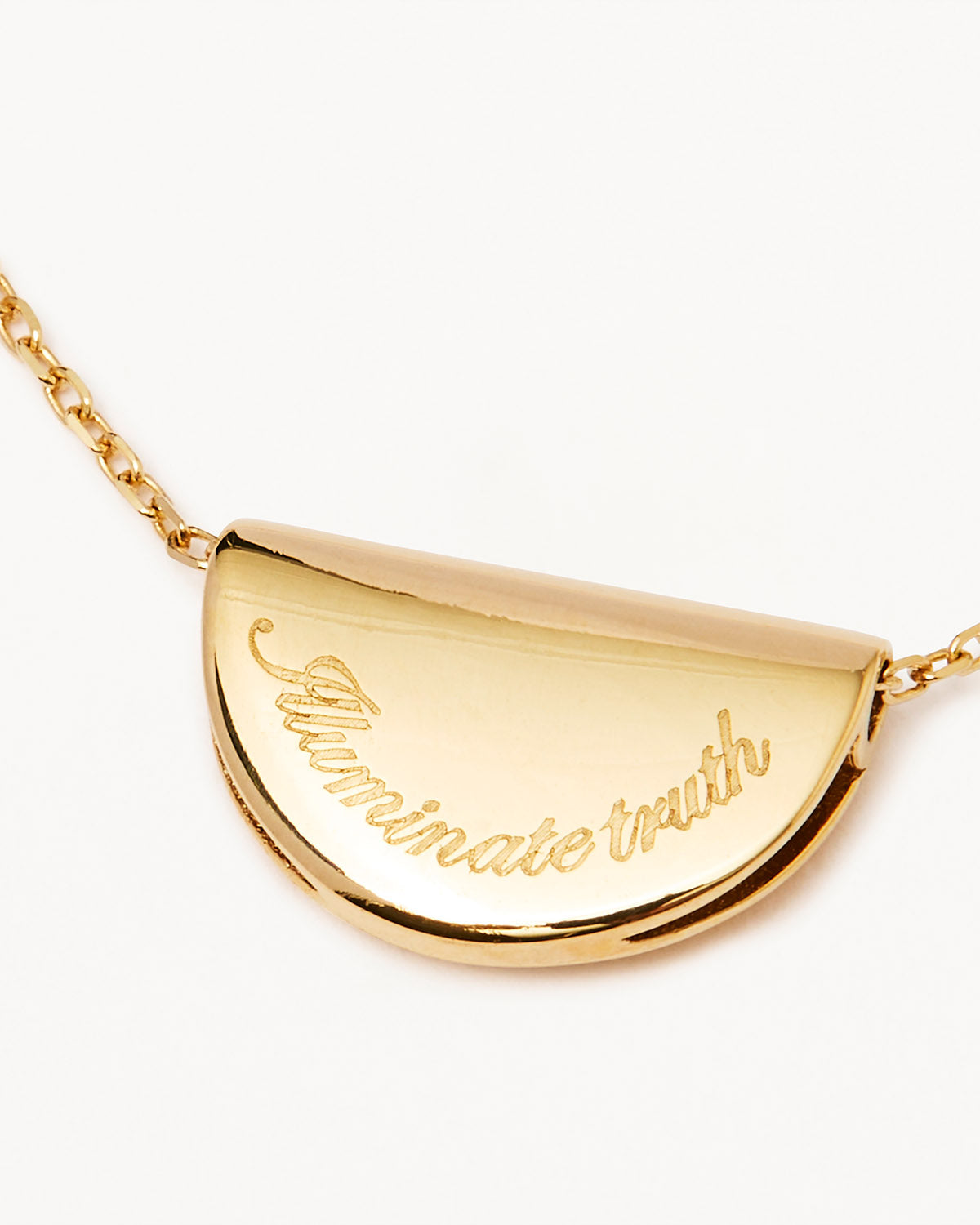 9k Solid Gold Lotus Birthstone Lab-Grown Diamond Necklace - November - Citrine - Image 3