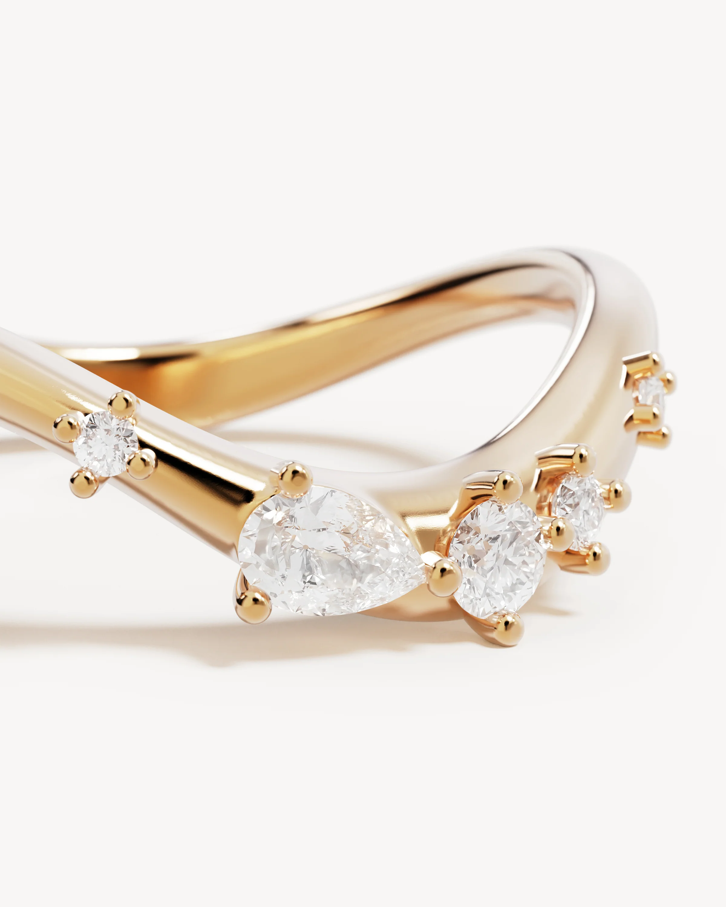 9k Solid Gold Morning Light 0.2ct Lab-Grown Diamond Ring - Image 3