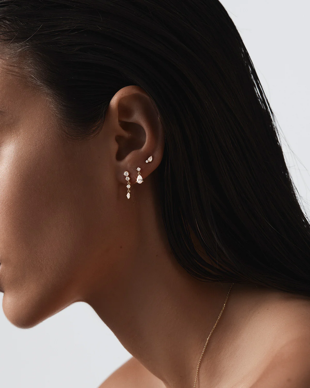 9k Solid Gold She Blooms 0.28ct Lab-Grown Diamond Drop Earring - Image 4