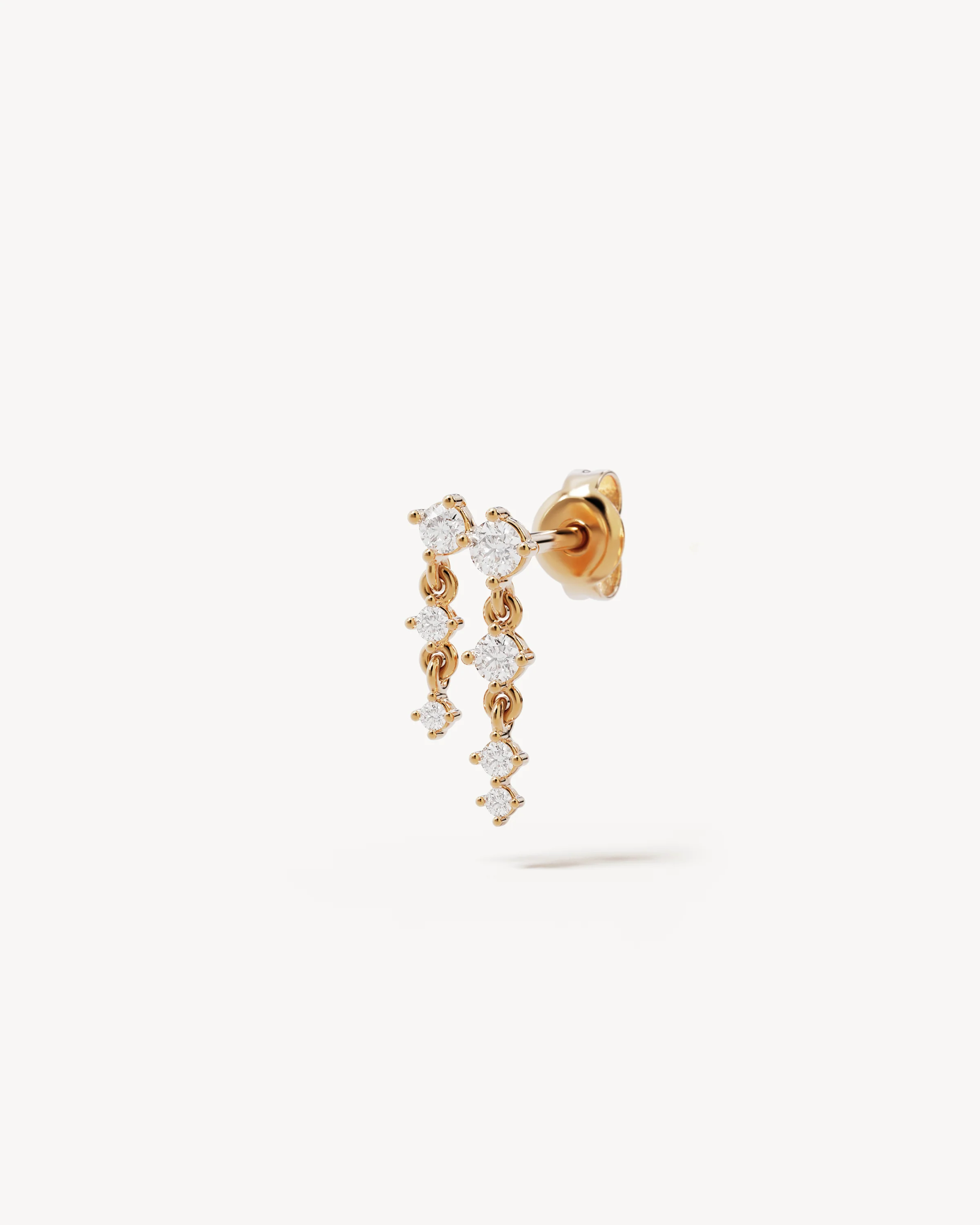 9k Solid Gold She Will Rise 0.2ct Lab-Grown Diamond Drop Earring - Left
