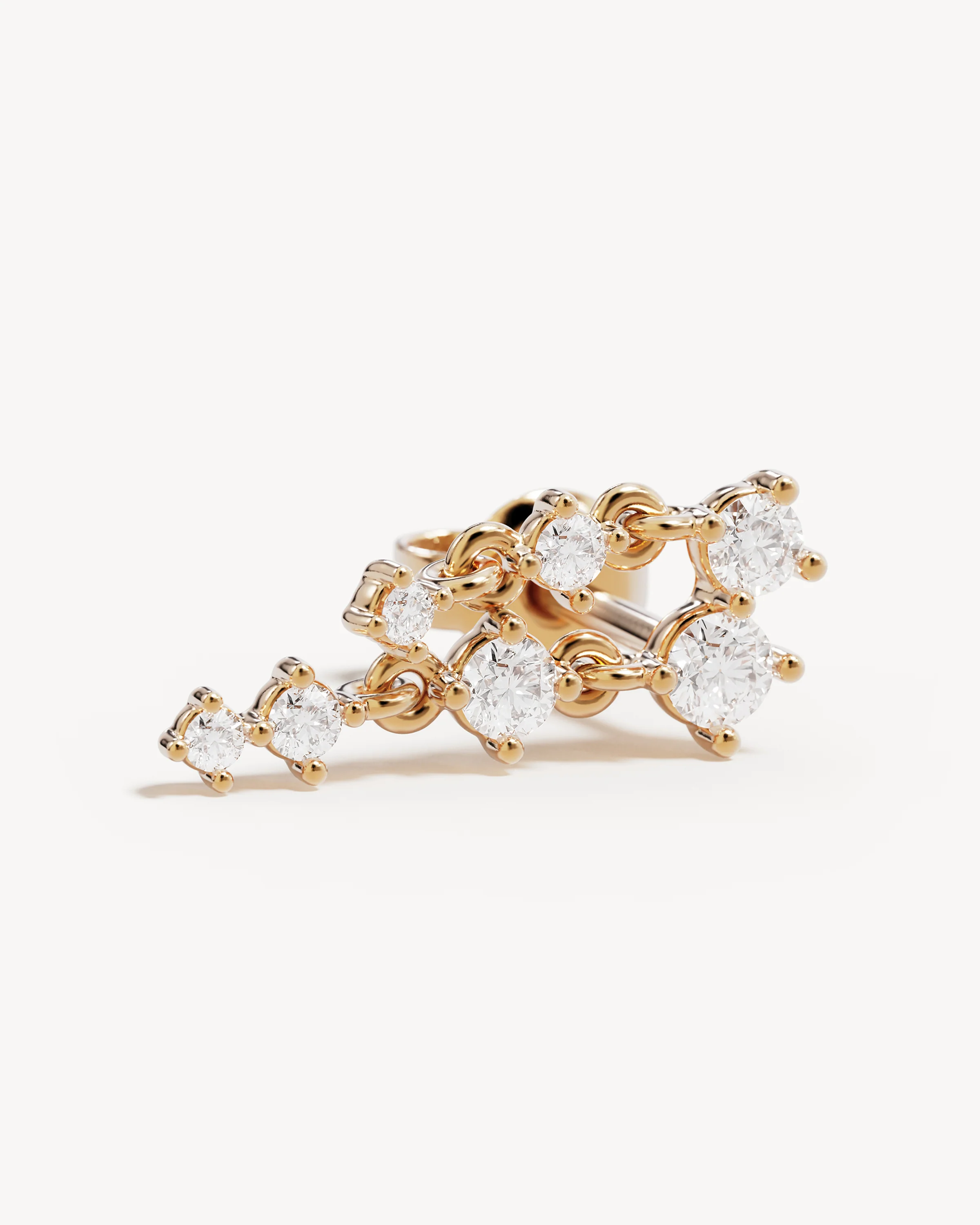 9k Solid Gold She Will Rise 0.2ct Lab-Grown Diamond Drop Earring - Left - Image 3