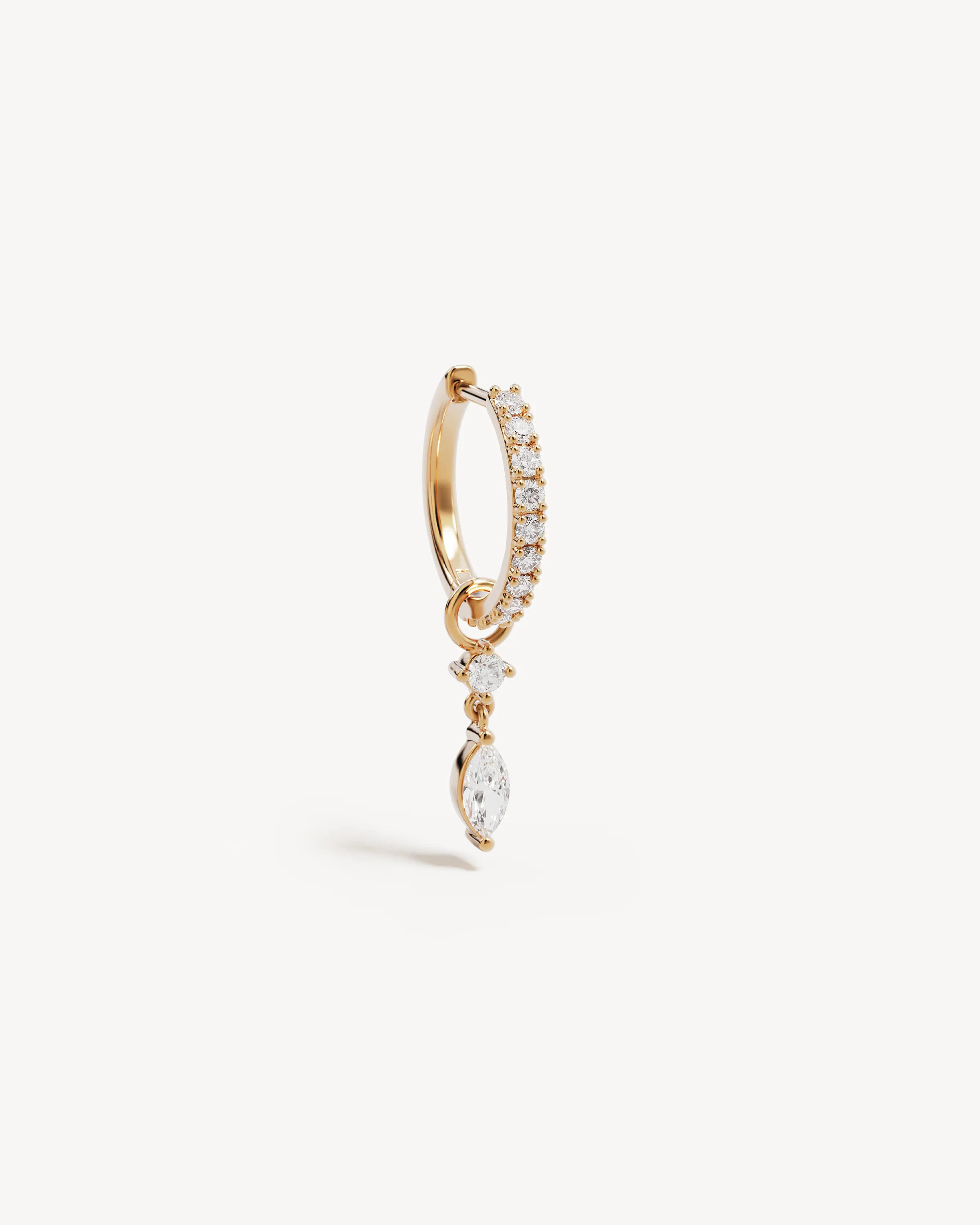 9k Solid Gold Sunkissed 0.3ct Lab-Grown Diamond Hoop