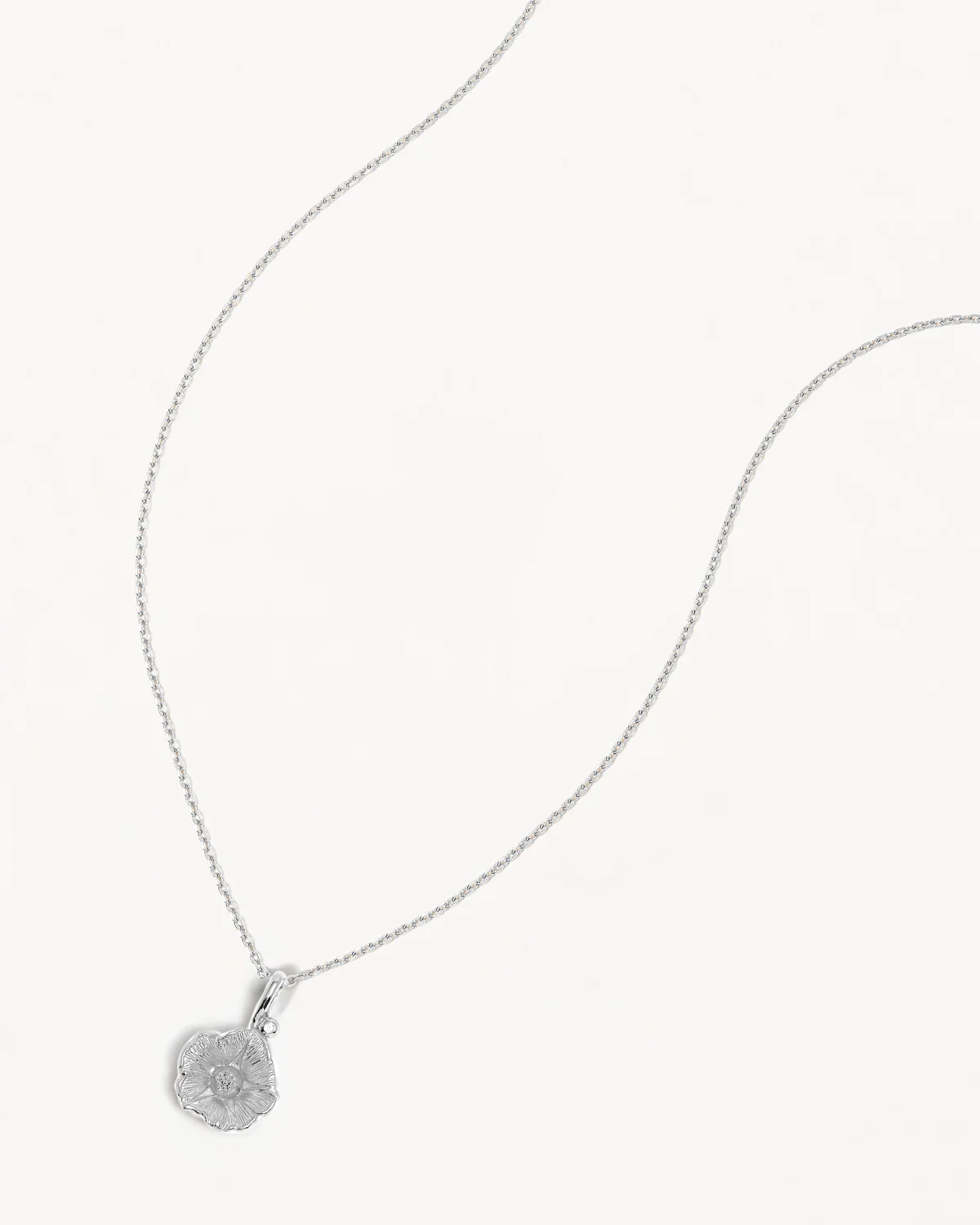 Sterling Silver Morning Glory September Birth Flower Necklace - Image 3