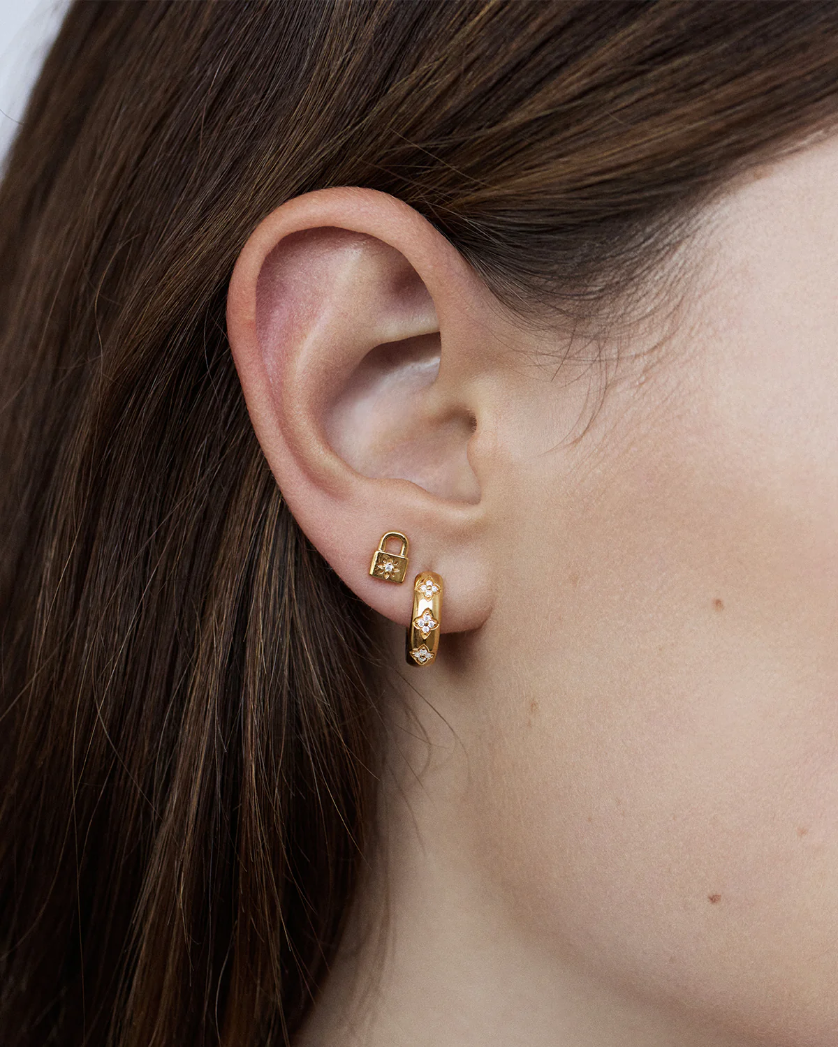 18k Gold Vermeil Bloom With You Lotus Hoops - Image 7