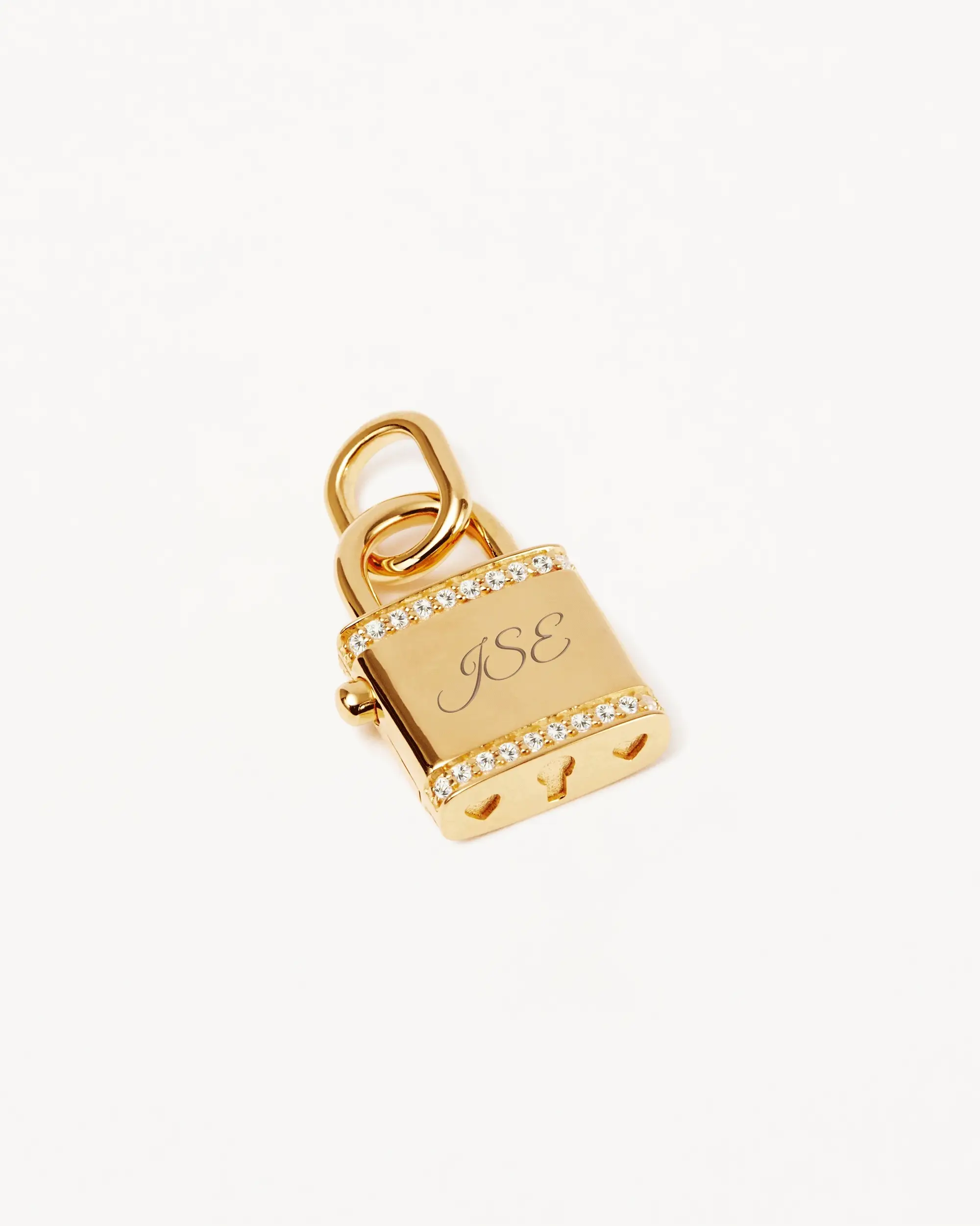 18k Gold Vermeil Bloom With You Lotus Padlock Pendant - Image 4
