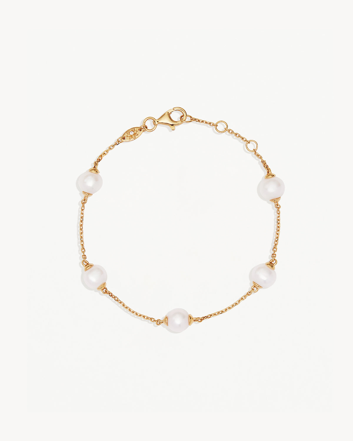 18k Gold Vermeil Floating On Air Pearl Bracelet