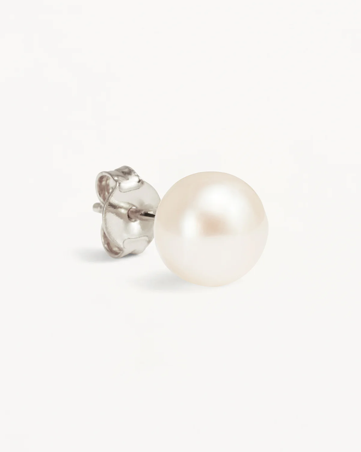 Sterling Silver Floating On Air Pearl Stud Earrings - 8mm - Image 3
