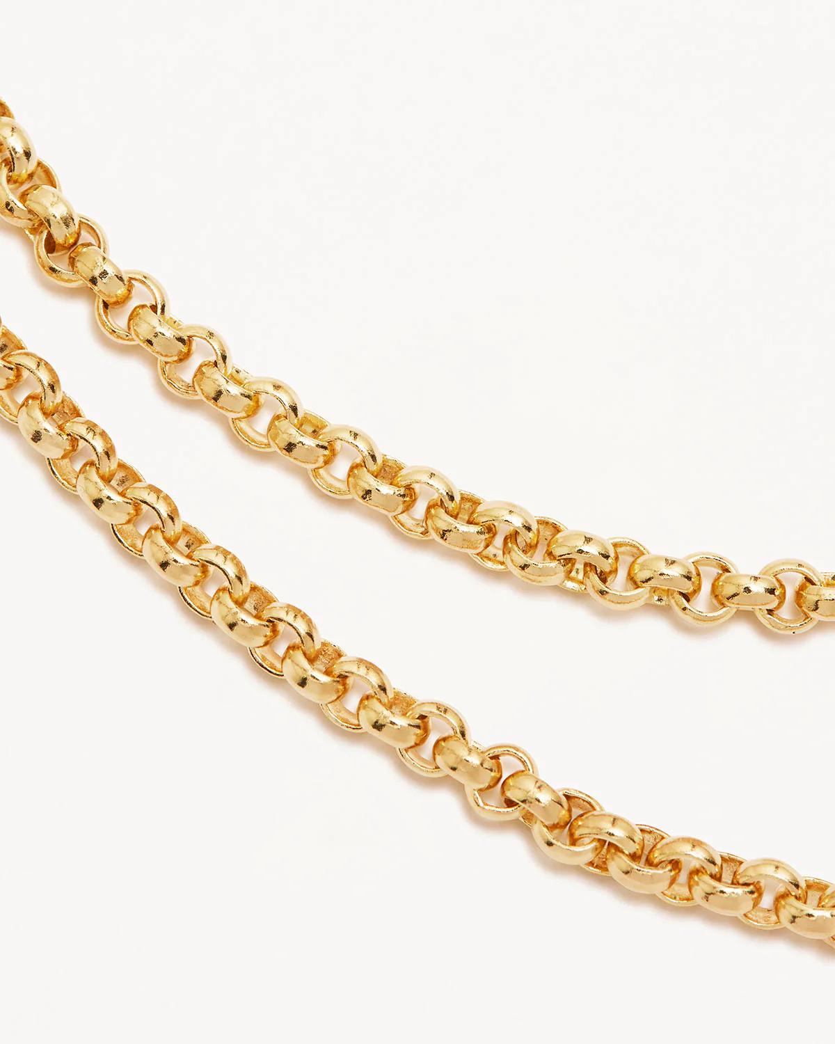18k Gold Vermeil Gold 18" 3mm Belcher Chain Necklace - Image 3