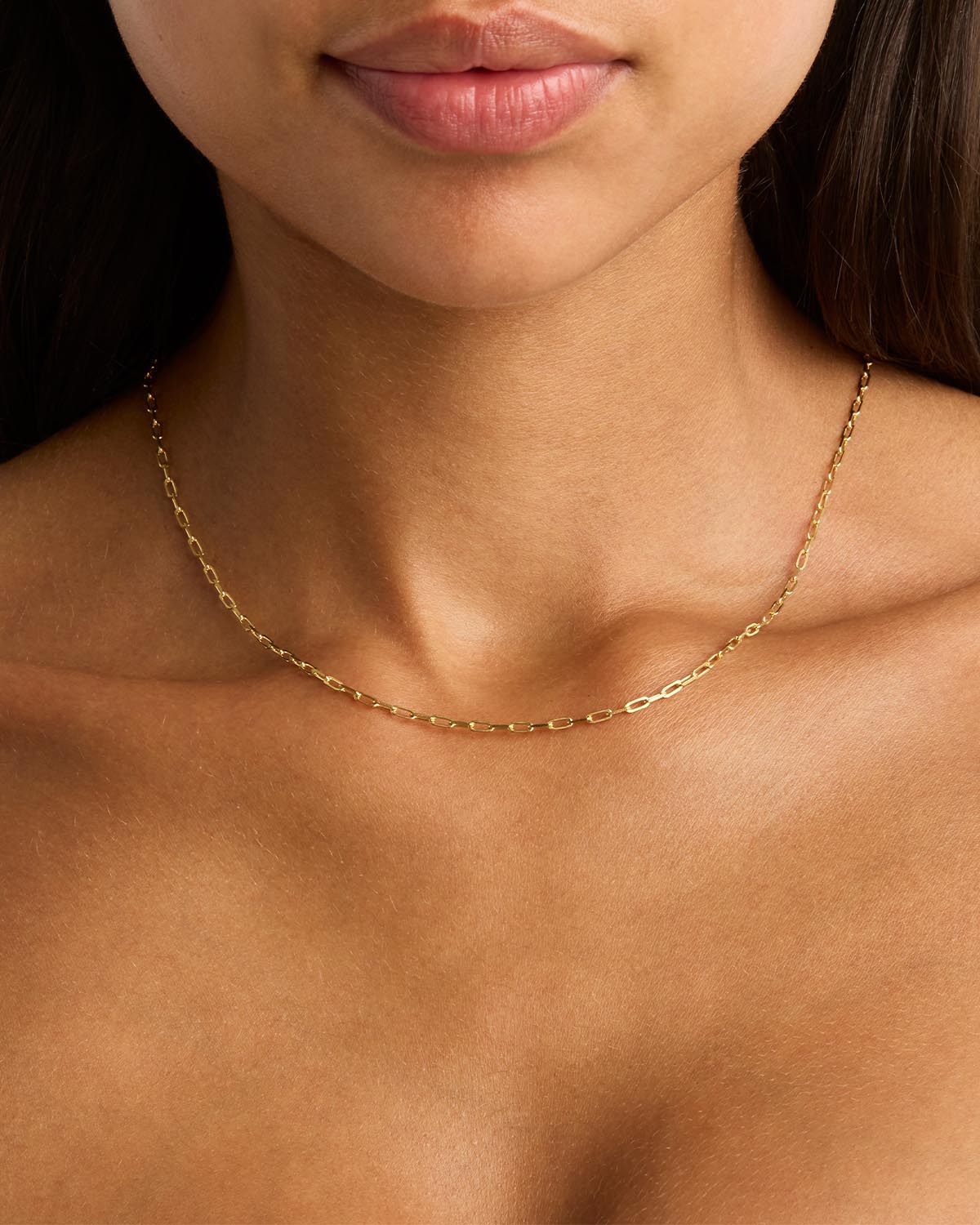 18k Gold Vermeil 18" Link Chain Necklace - Image 2
