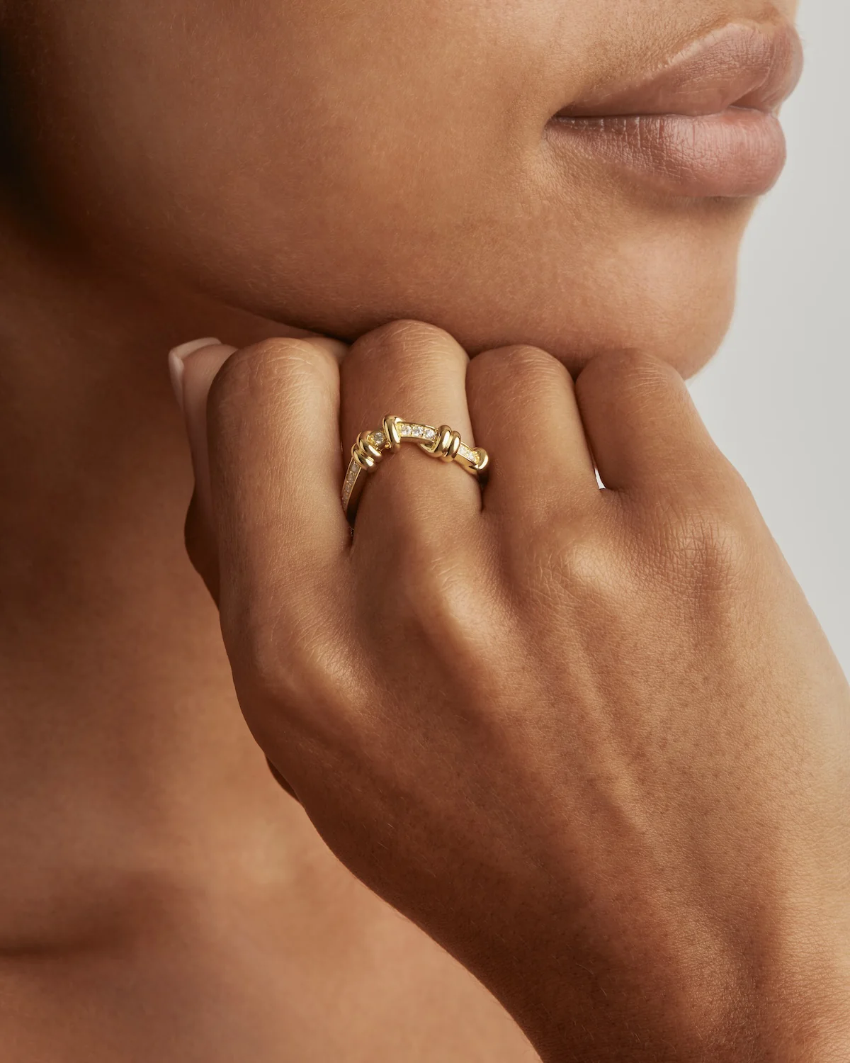 18k Gold Vermeil Embrace Stillness Ring - Image 2