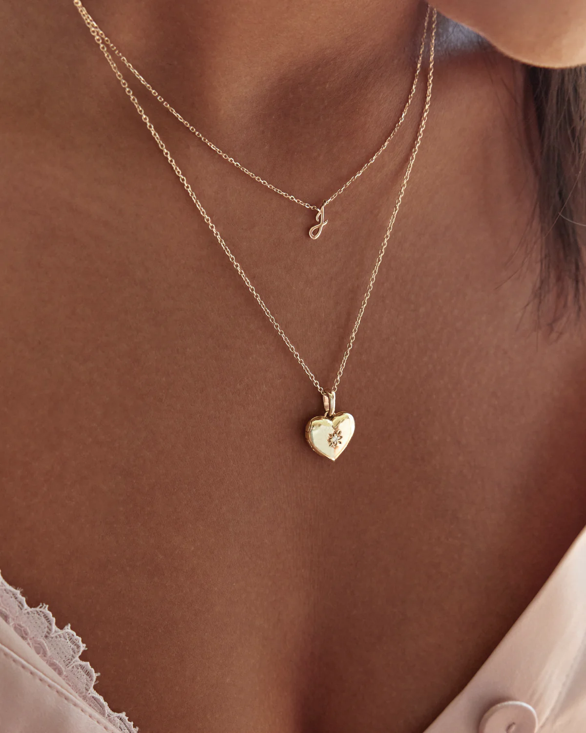 18k Gold Vermeil Heart Lotus Locket Pendant - Image 5
