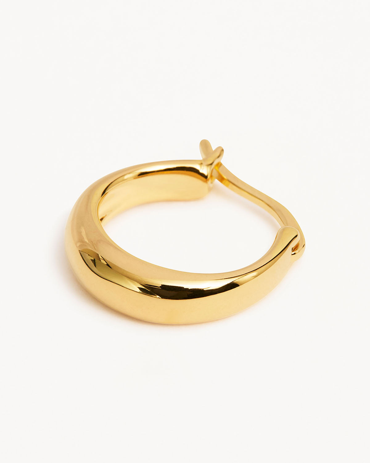 18k Gold Vermeil Infinite Horizon Small Hoops - Image 3