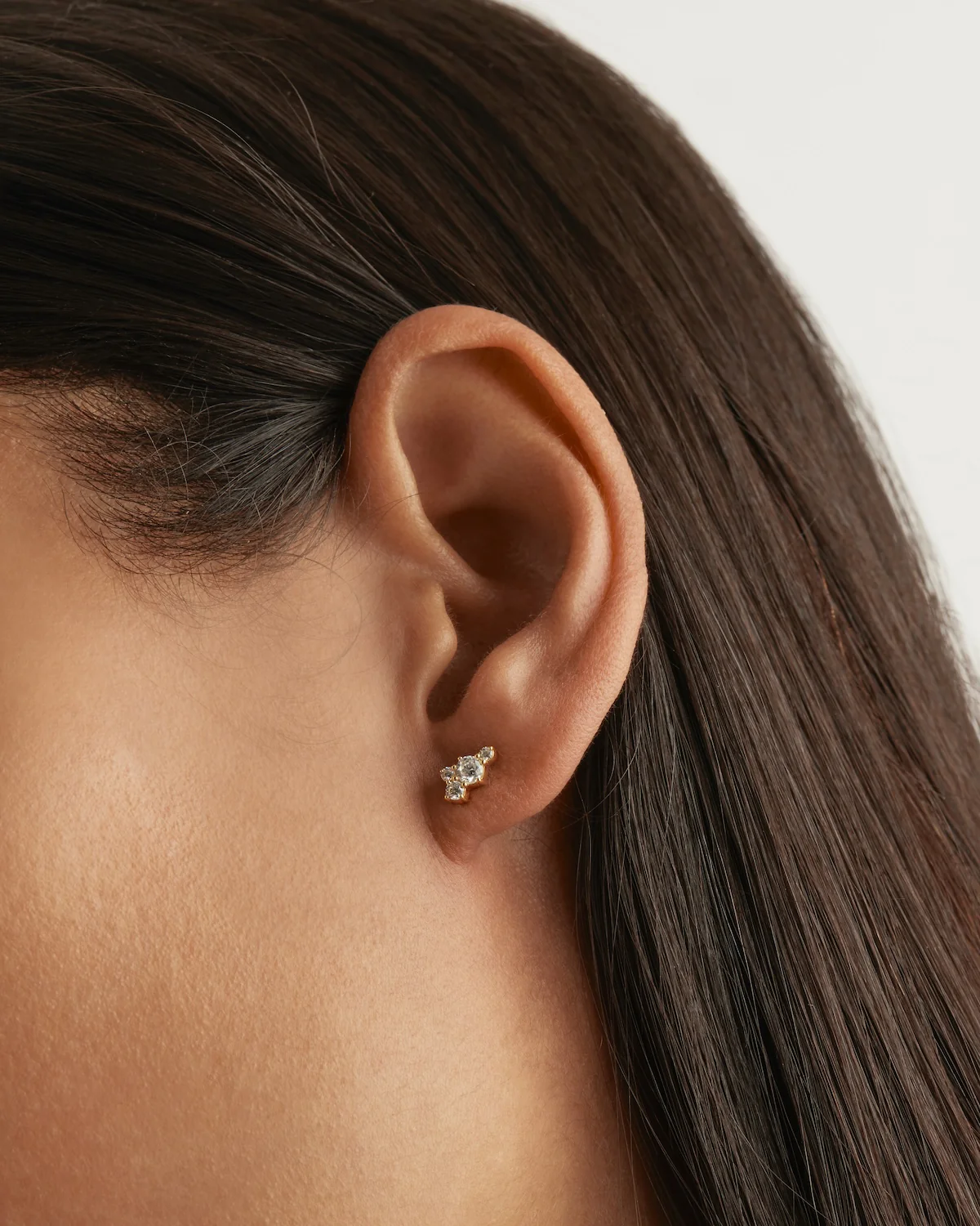 18k Gold Vermeil Mist Stud Earrings - Image 2