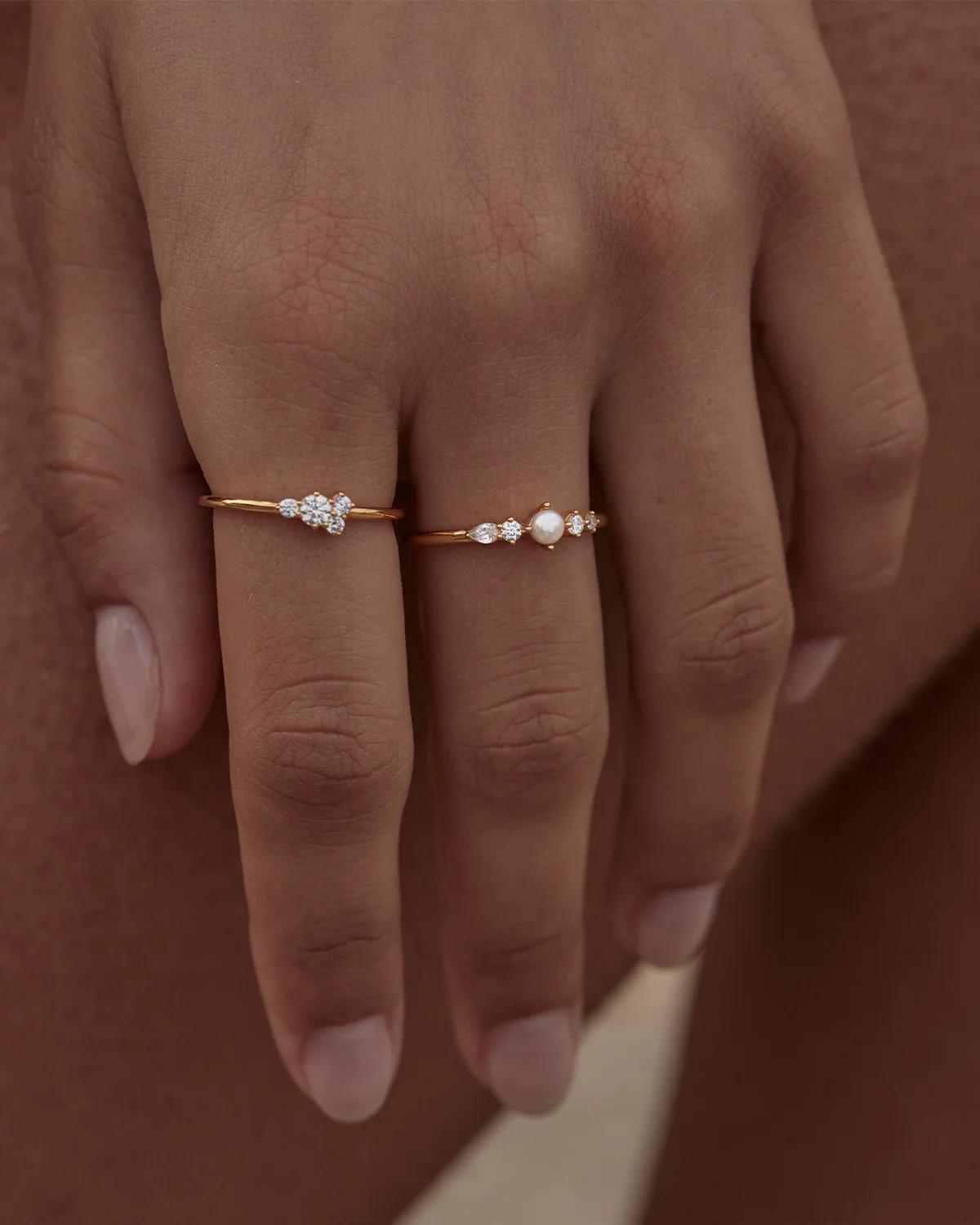18k Gold Vermeil Sea Foam Ring - Image 4