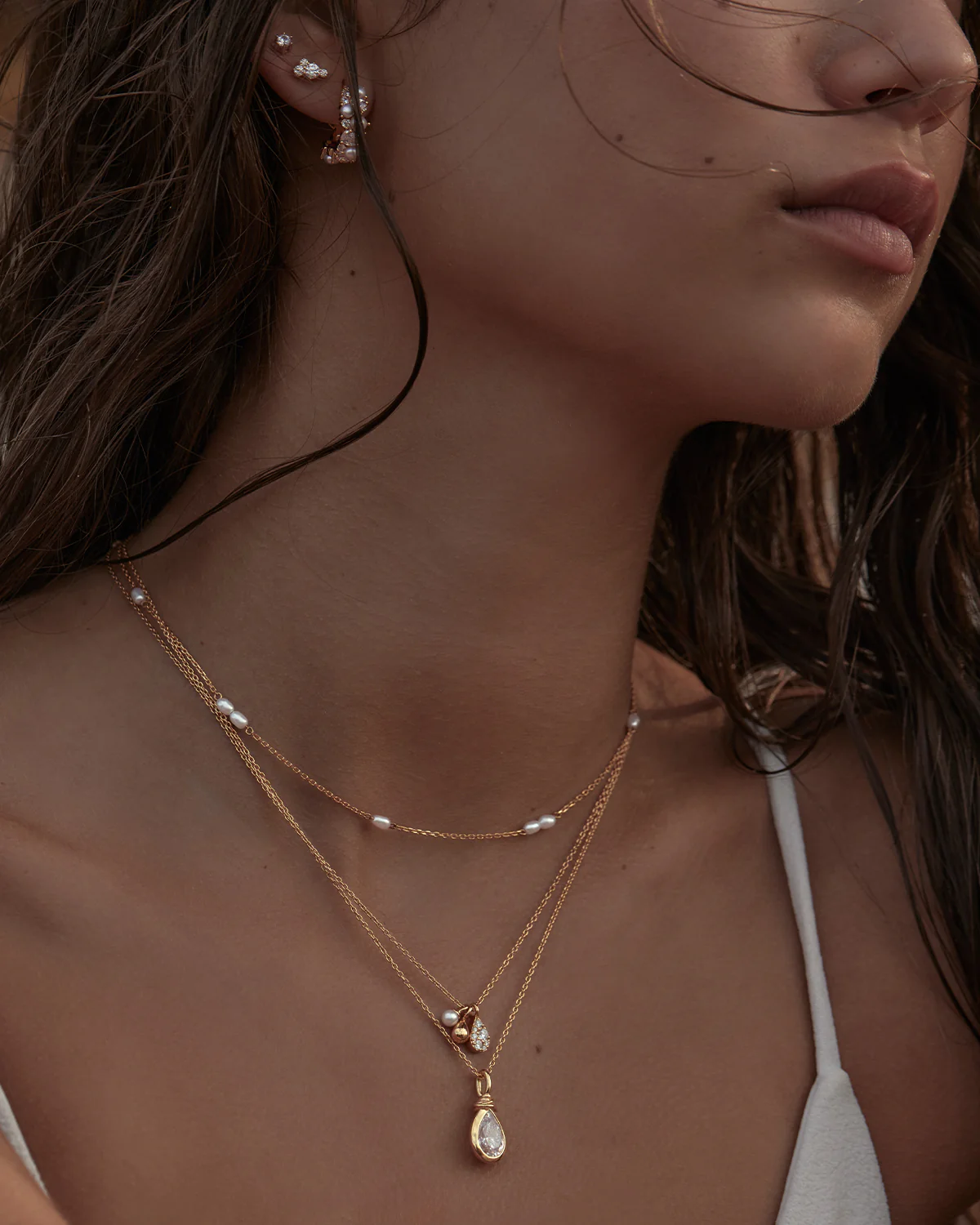 18k Gold Vermeil Serene Dreams Pearl Choker - Image 6