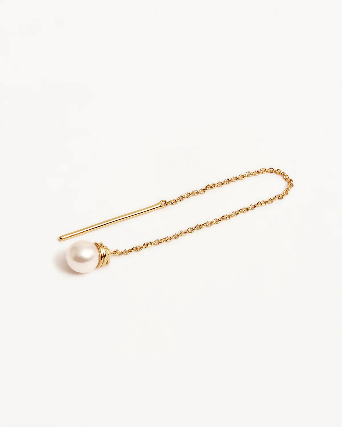 18k Gold Vermeil Whispers of Tranquillity Pearl Thread Earrings - Image 3