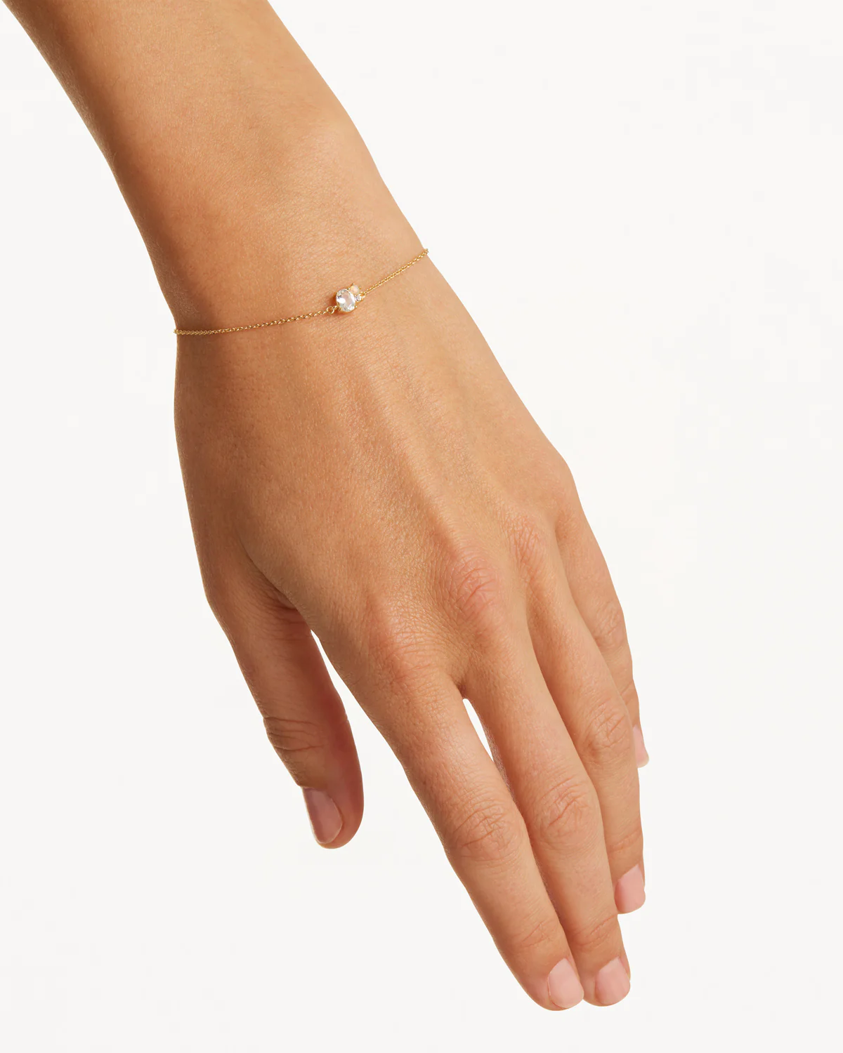 18k Gold Vermeil Kindred Birthstone Bracelet - April - Image 2