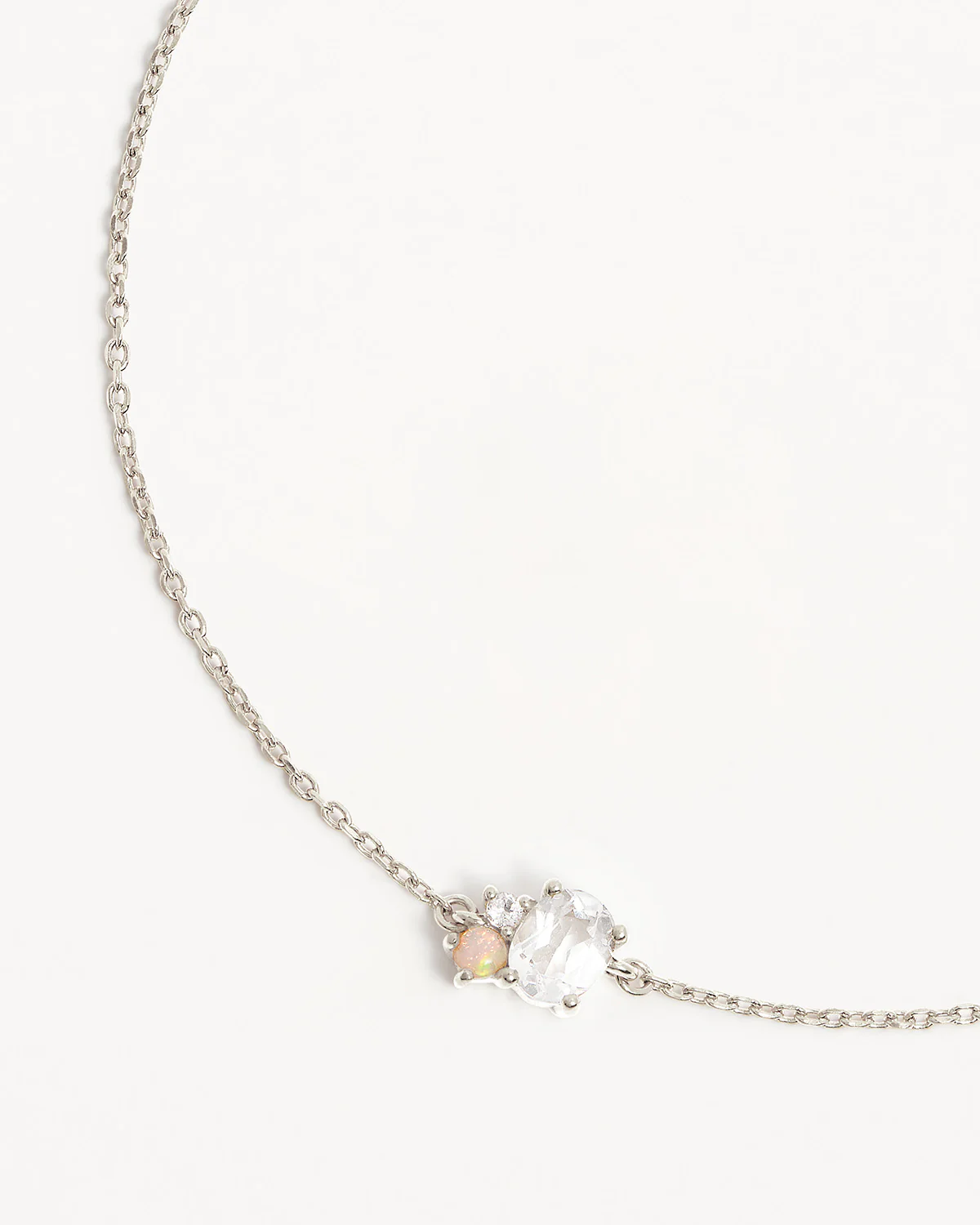 Sterling Silver Kindred Birthstone Bracelet - April - Image 3