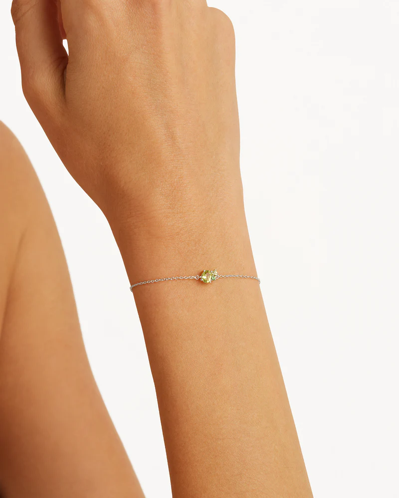 Sterling Silver Kindred Birthstone Bracelet - August - Image 2