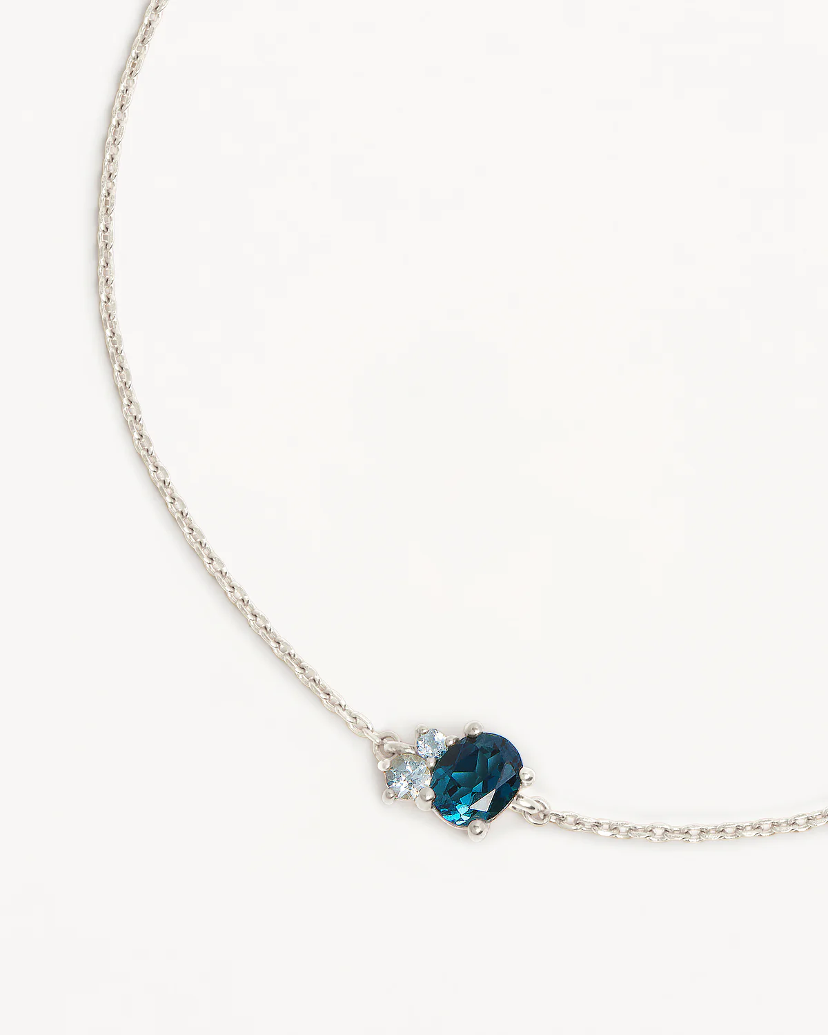 Sterling Silver Kindred Birthstone Bracelet - December - Image 3