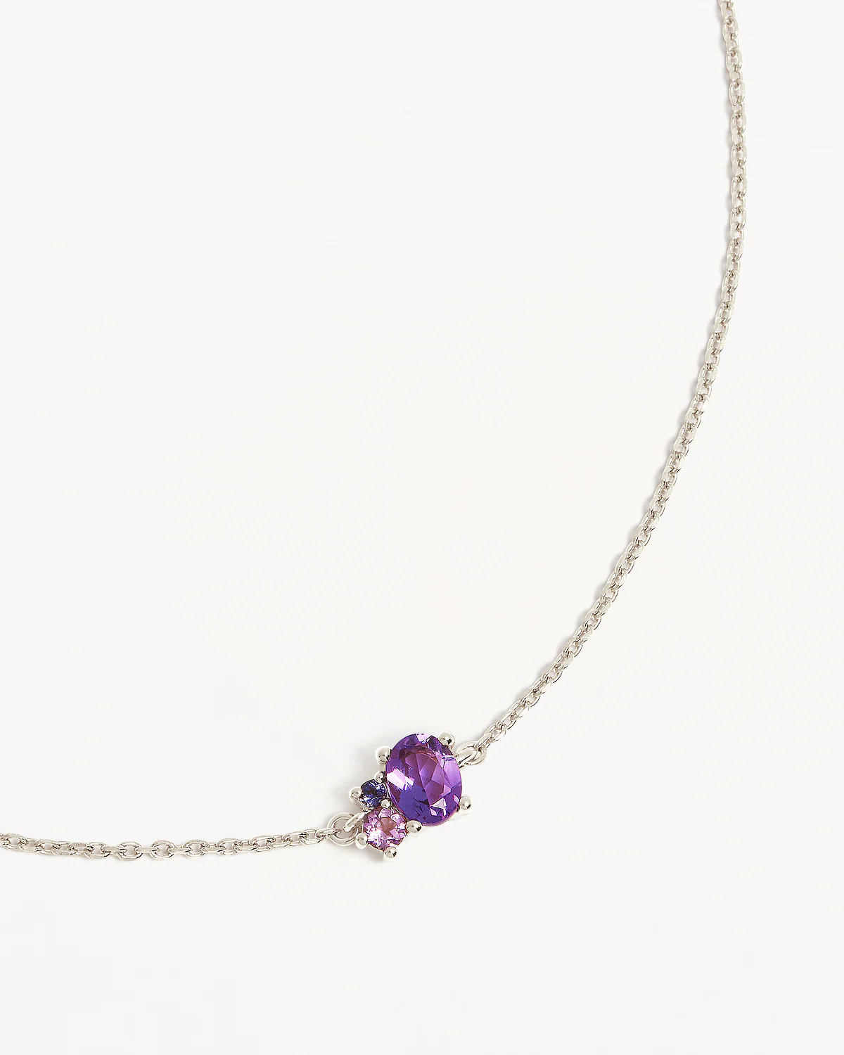 Sterling Silver Kindred Birthstone Bracelet - February - Image 3