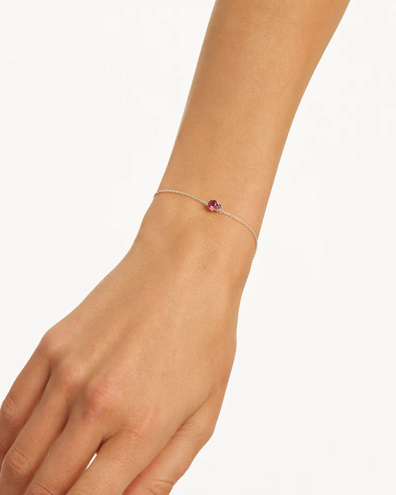 Sterling Silver Kindred Birthstone Bracelet - July - Image 2