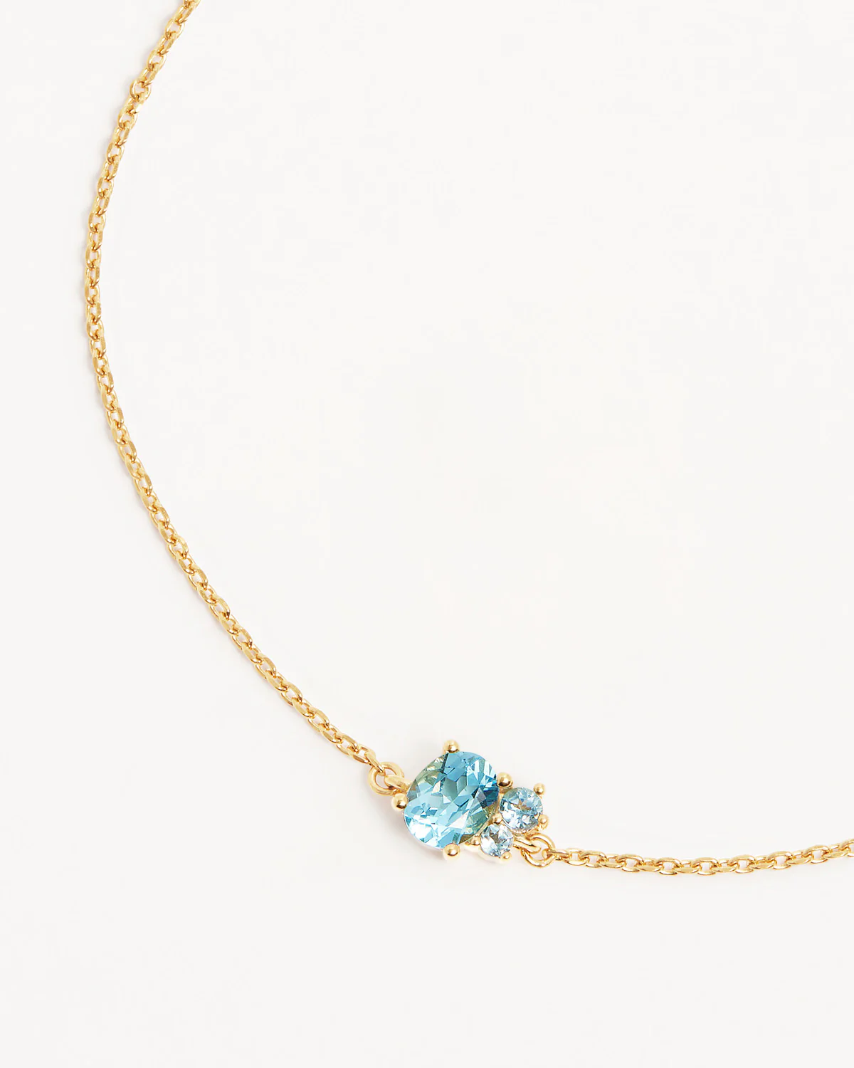 18k Gold Vermeil Kindred Birthstone Bracelet - March - Image 3