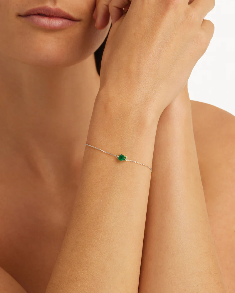 Sterling Silver Kindred Birthstone Bracelet - May - Image 2
