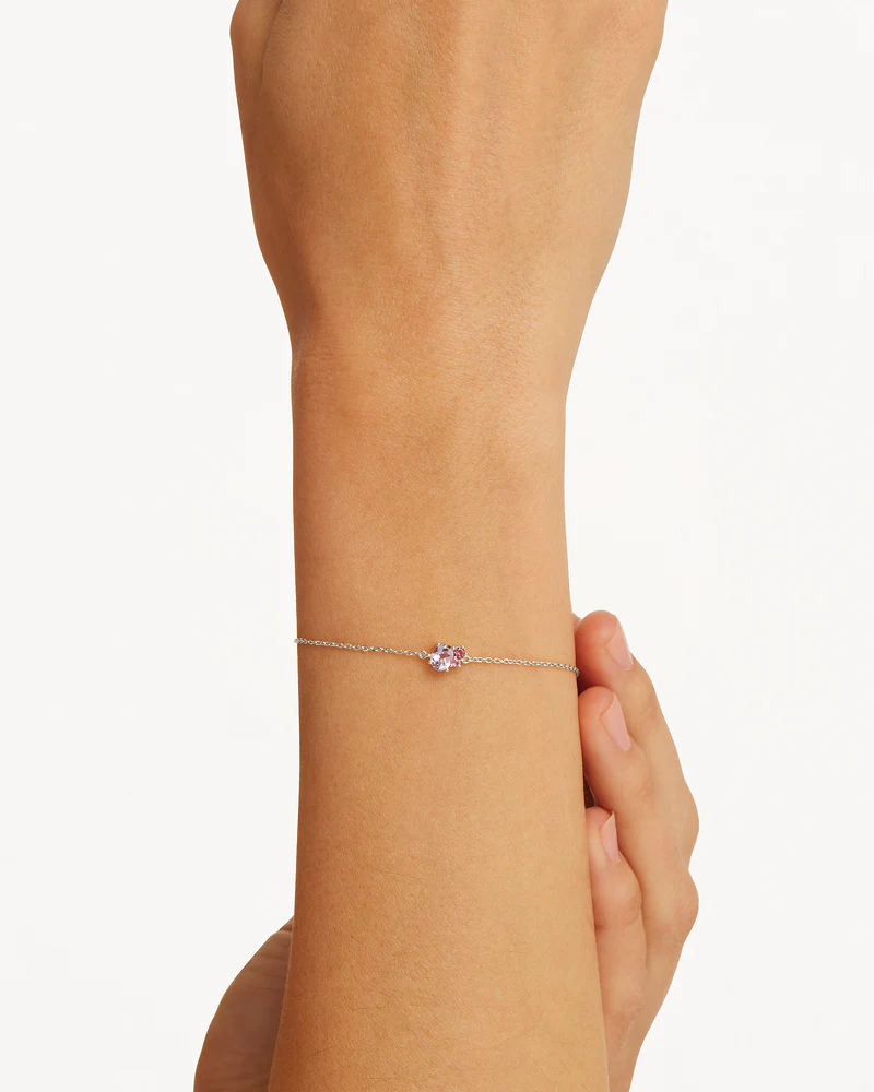 Sterling Silver Kindred Birthstone Bracelet - October - Image 4