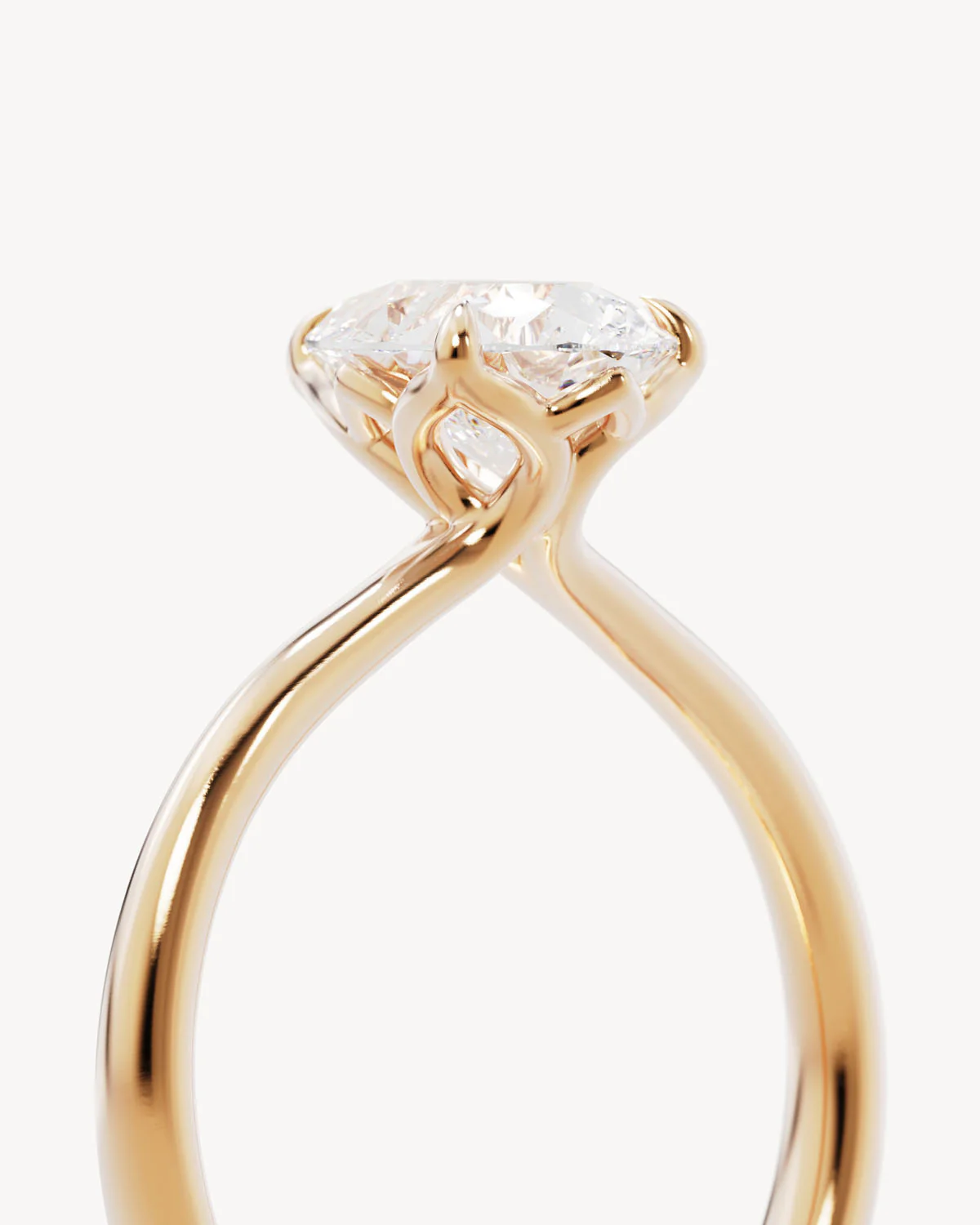 18k Solid Gold Lotus Solitaire Engagement Ring - Pear 1.5ct - Image 3