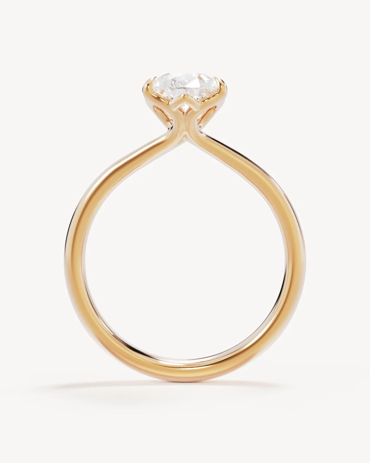 18k Solid Gold Lotus Solitaire Engagement Ring - Pear 1.5ct - Image 4