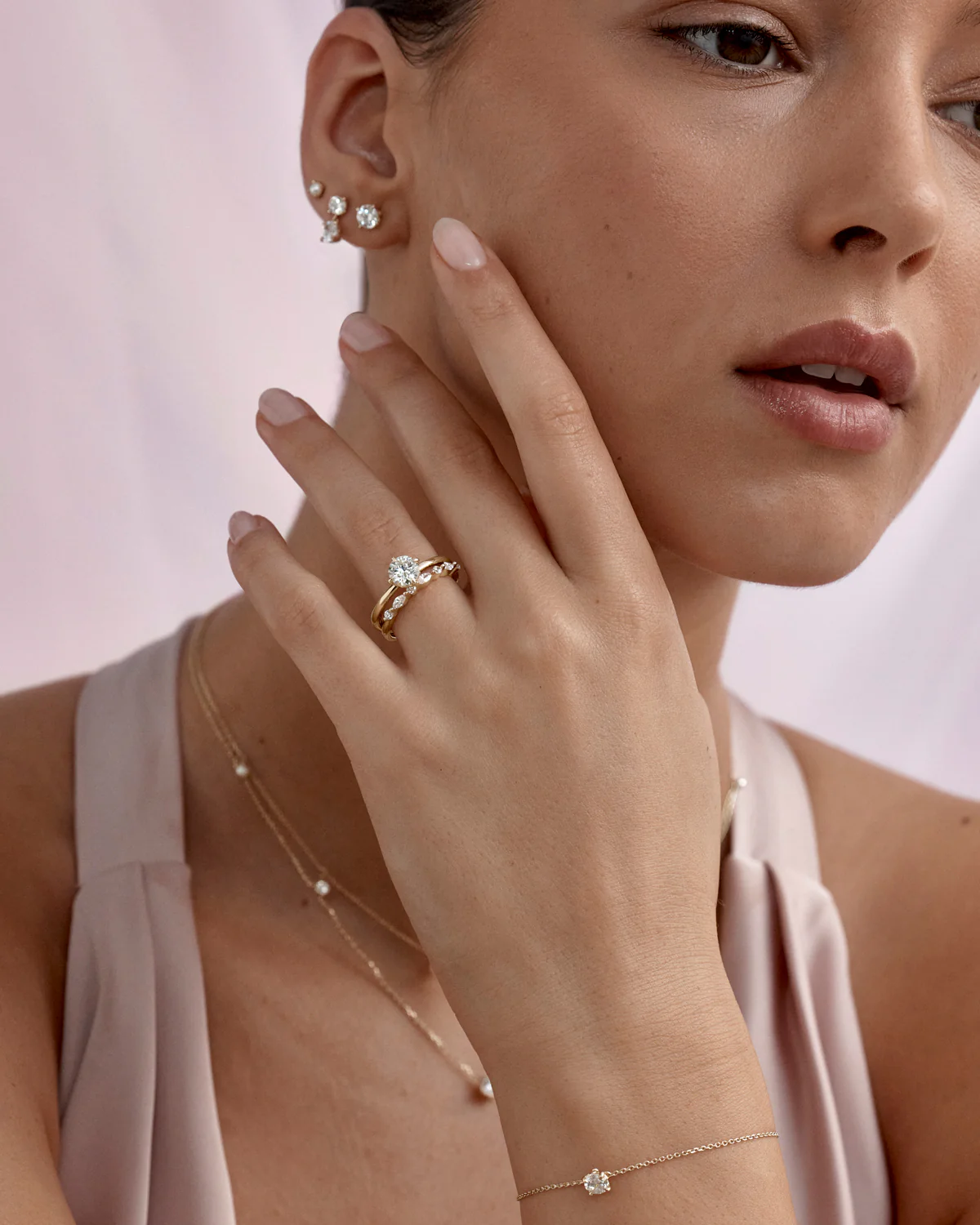 18k Solid Gold Lotus Solitaire Engagement Ring - Round - Image 8